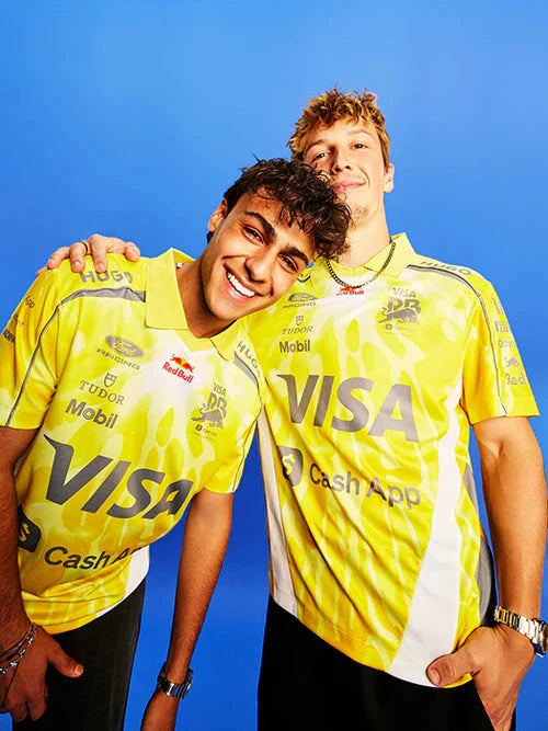 Visa Cash App RB F1 2026 Men's Special Edition Miami GP Team Polo Shirt - Yellow Polos Visa Cash App RB