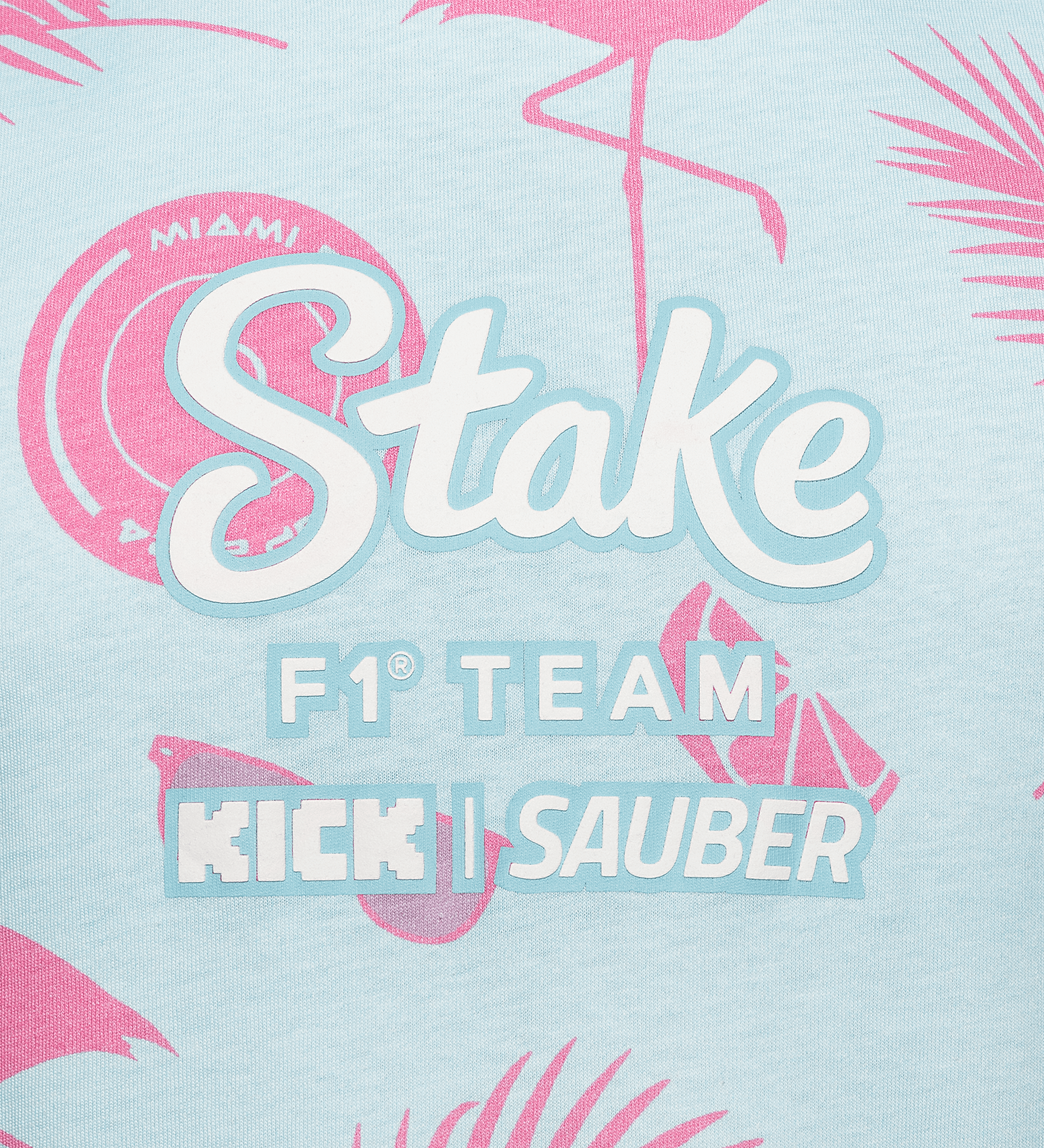 Stake F1 Kick Sauber Men's Special Edition Miami GP AOP T-Shirt - Blue T-shirts Stake F1 Kick Sauber