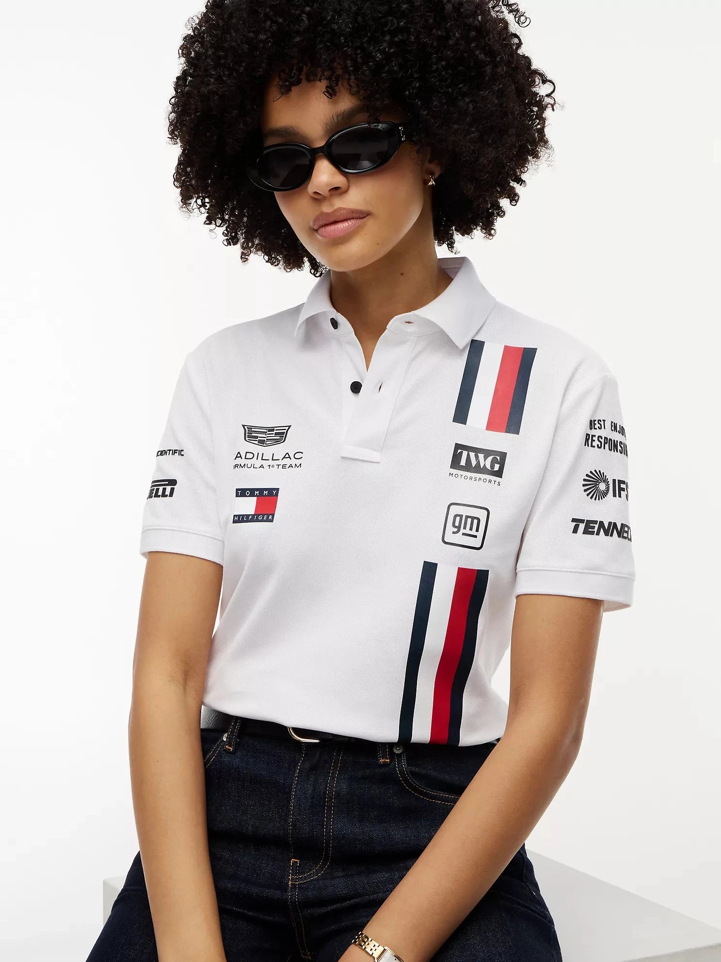 Cadillac F1 Racing 2026 Special Edition Silverstone GP Team Polo Shirt - White Polos Cadillac F1