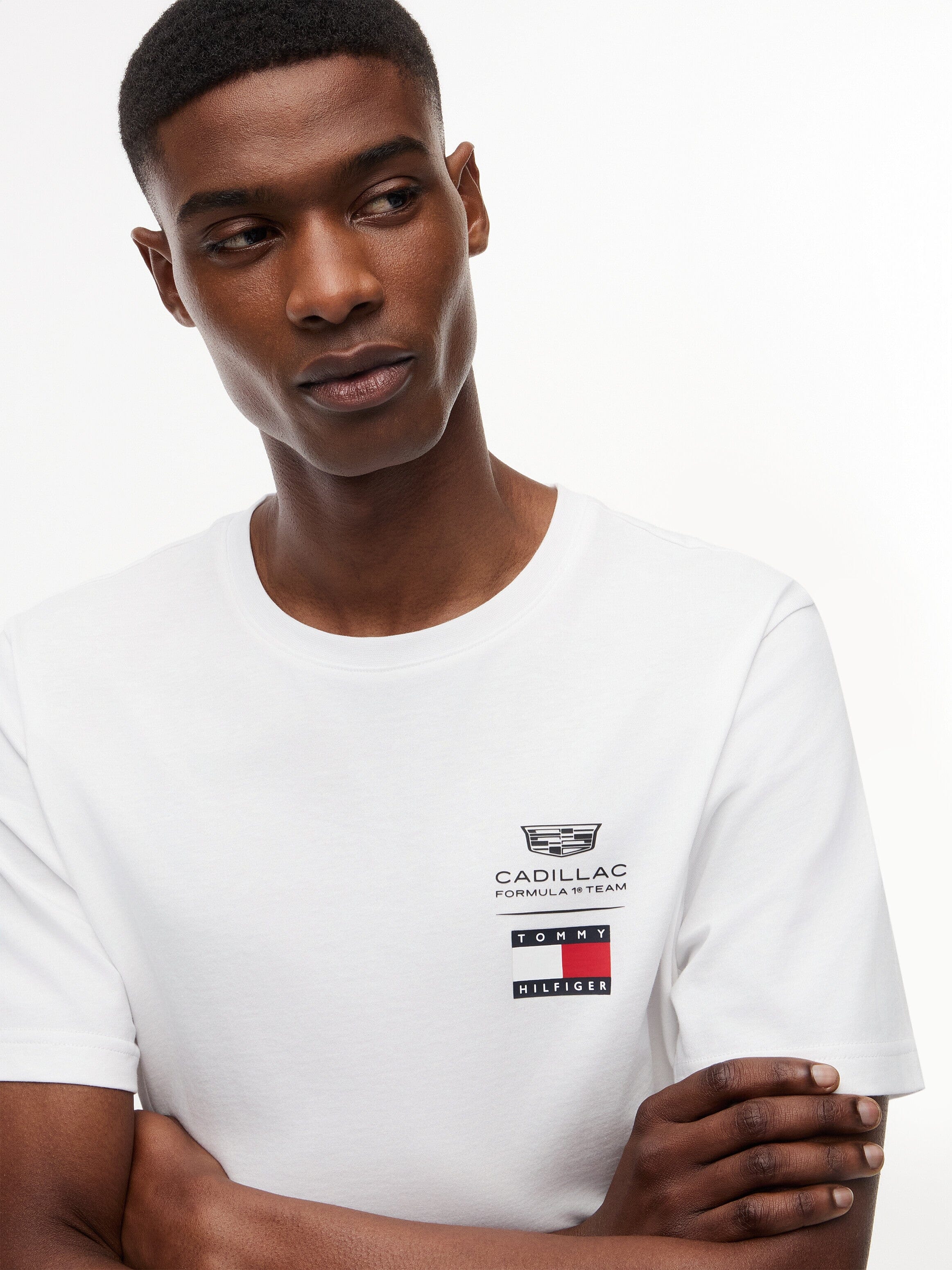 Cadillac F1 Small Logo T-Shirt - Black/White T-shirts Cadillac F1
