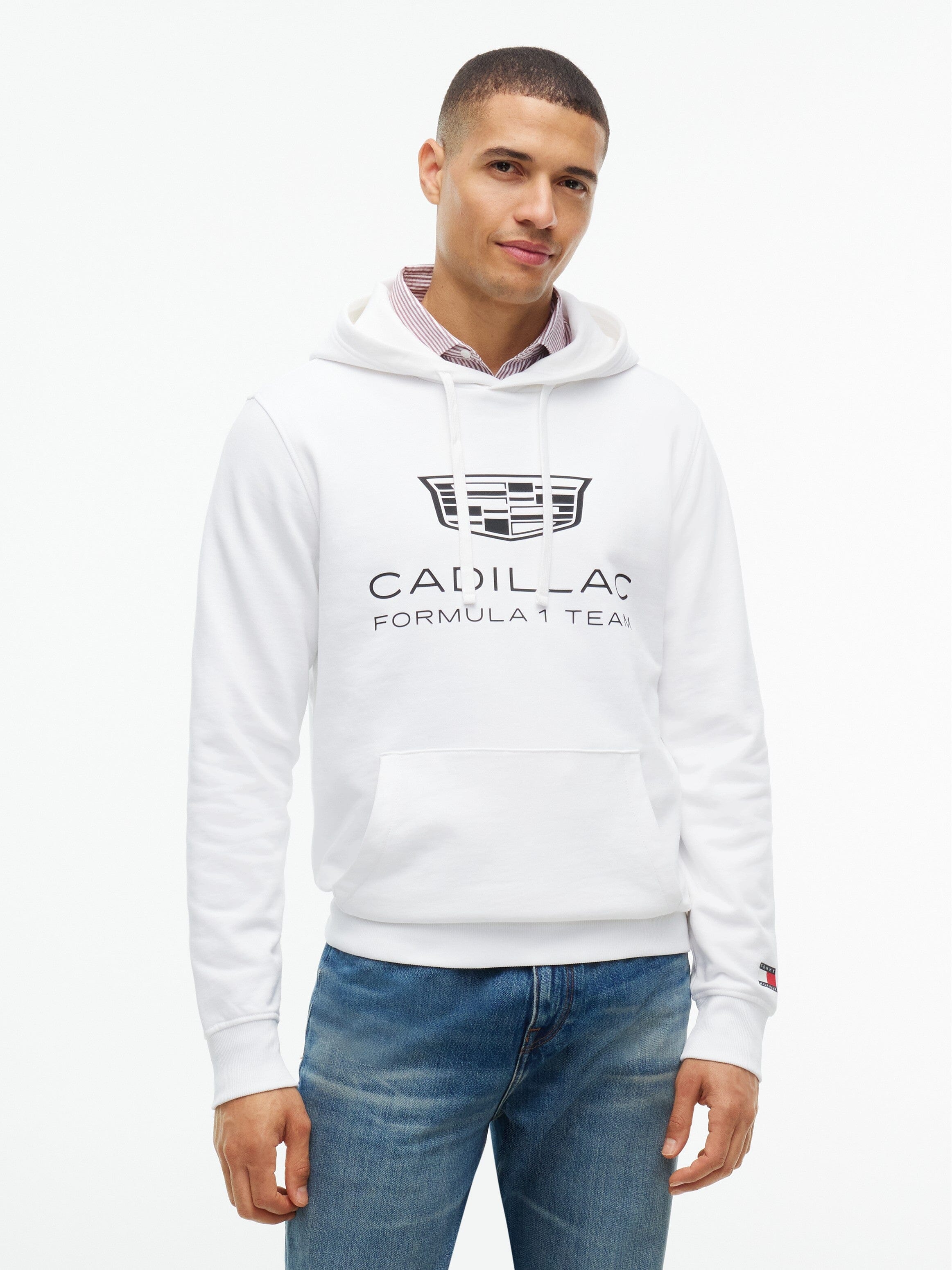 Cadillac F1 Racing Shield Hoodie - Black/White Hoodies Cadillac F1