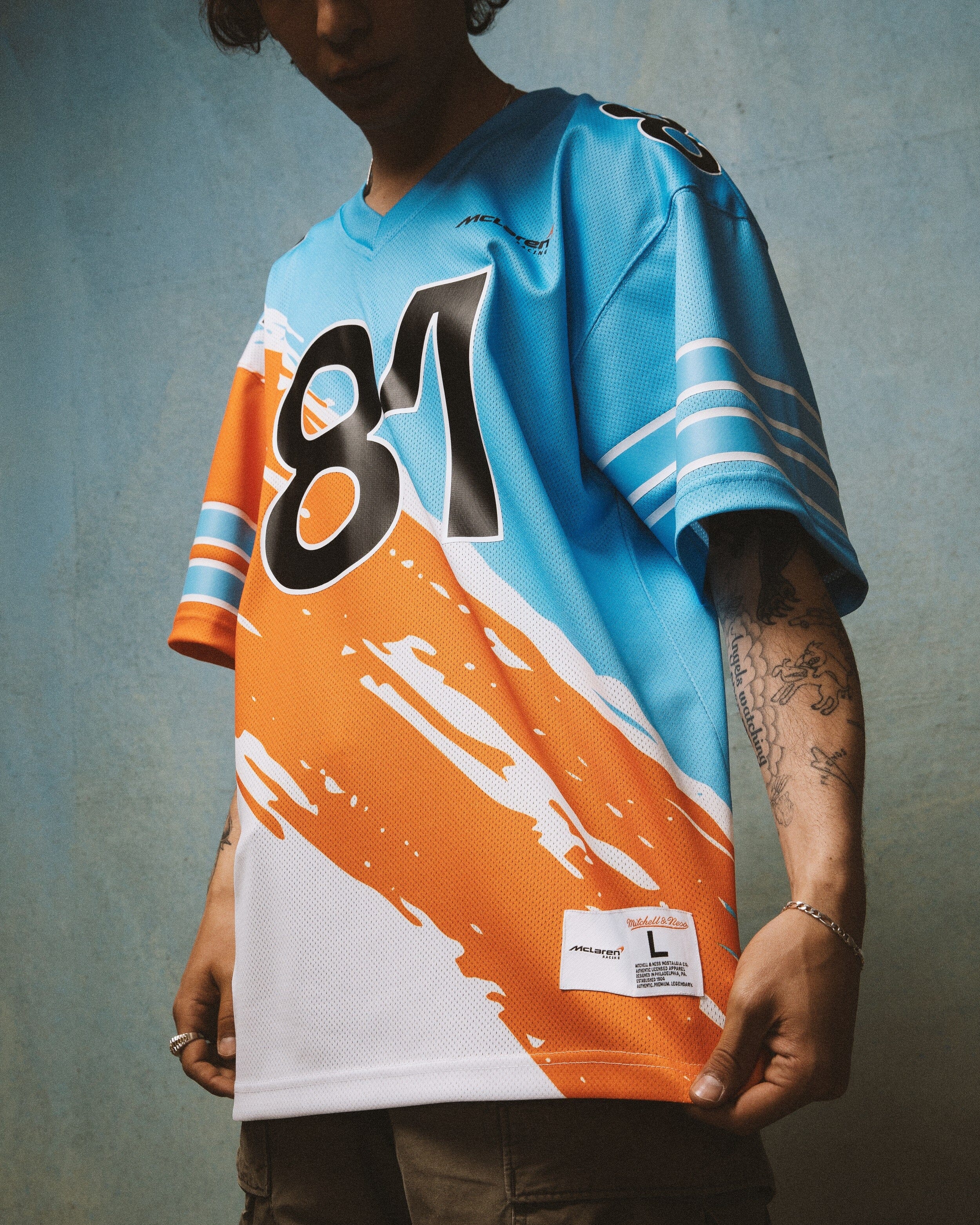McLaren Racing F1 Special Edition Miami GP Oscar Piastri Mitchell & Ness Paintbrush Jersey Jersey McLaren-Castore