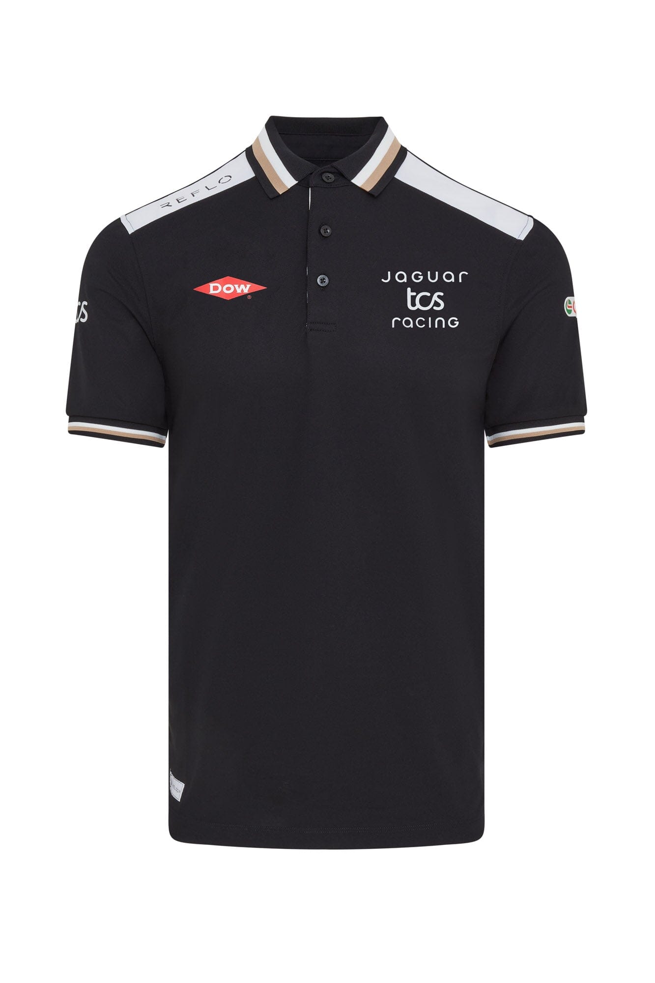 Jaguar Formula E S12 x Reflo Men's Replica Polo Shirt - Black Polos Jaguar Formula E