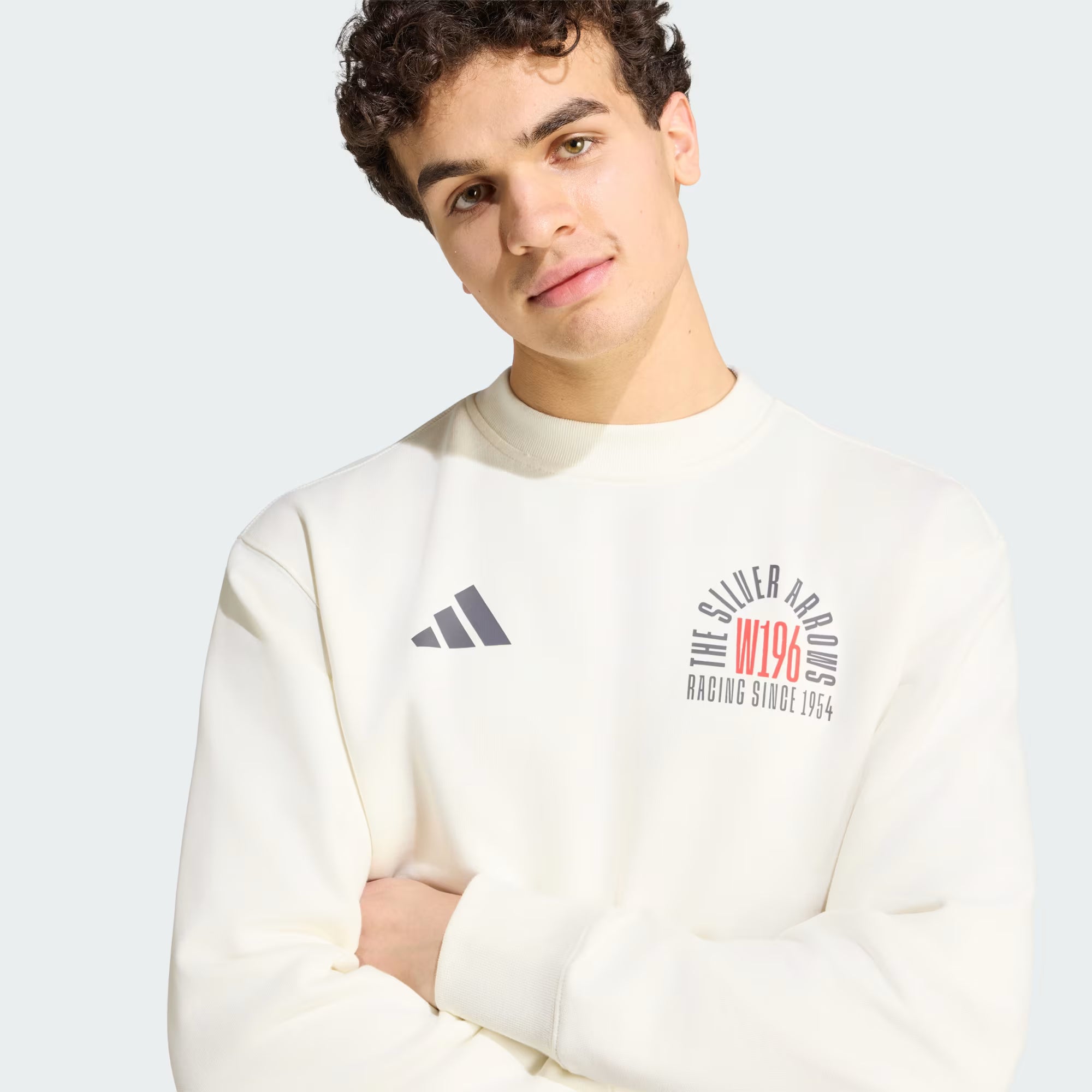 Mercedes - AMG Petronas F1 Men's Silver Arrows 1955 Sweatshirt Hoodie - Off White Sweatshirts Mercedes AMG Petronas