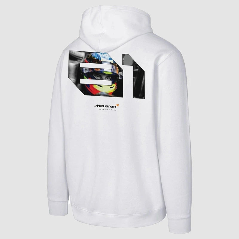 McLaren F1 x Outerstuff Men's Oscar Piastri Hoodie - White Hoodies McLaren-Castore