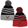 Corvette Beanie with Pom -Grey/Red Hats Corvette