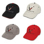 Corvette Structured Contrast Baseball Hat -Black/Light Grey/Dark Grey/Red Hats Corvette