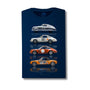 GrandPrix Originals USA Porsche Race Cars Slim Cut T-Shirt - Dark Navy/Gray T-shirts Porsche S Navy