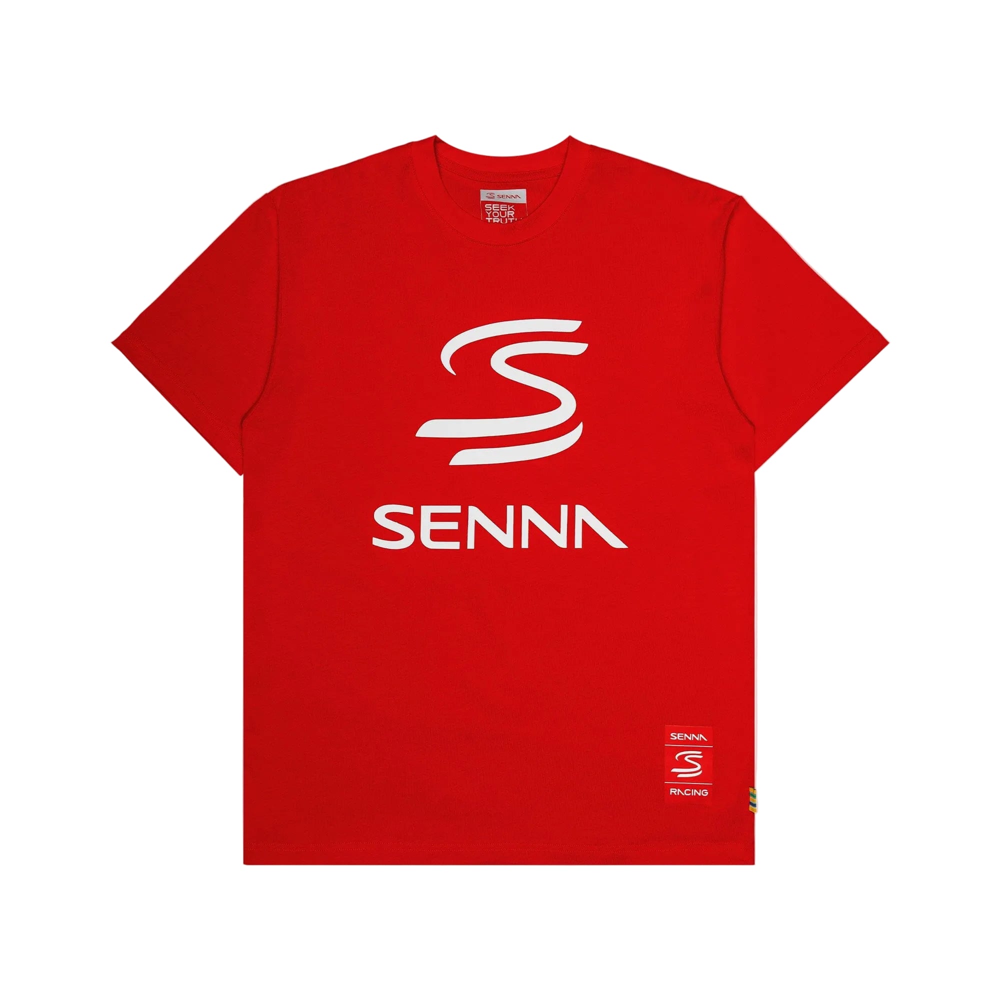 Ayrton Senna F1 Relaxed Fit Logo T-Shirt - Black/Red T-shirts Ayrton Senna XS Red