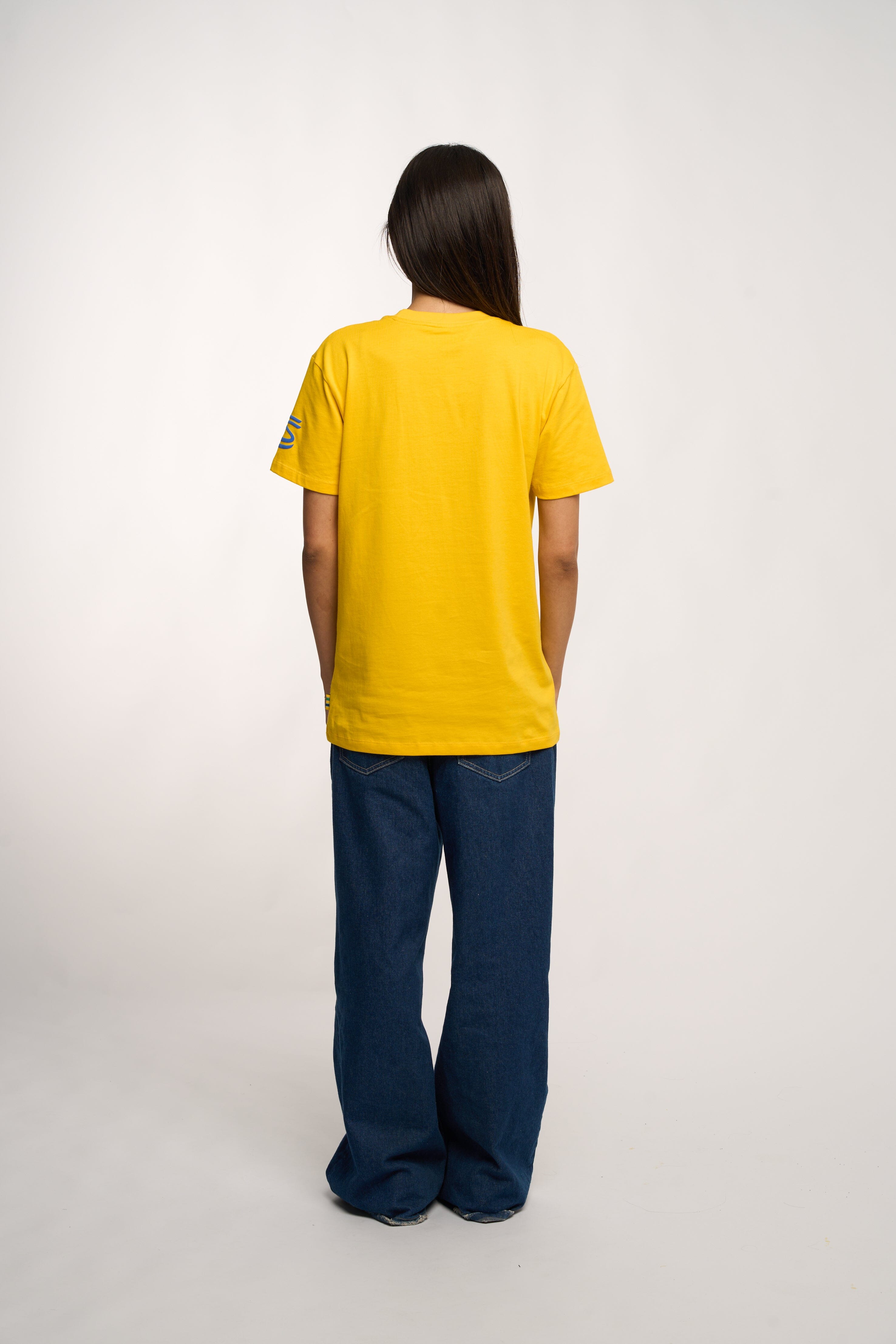 Ayrton Senna F1 Collegiate T-Shirt - Blue/Yellow T-shirts Ayrton Senna