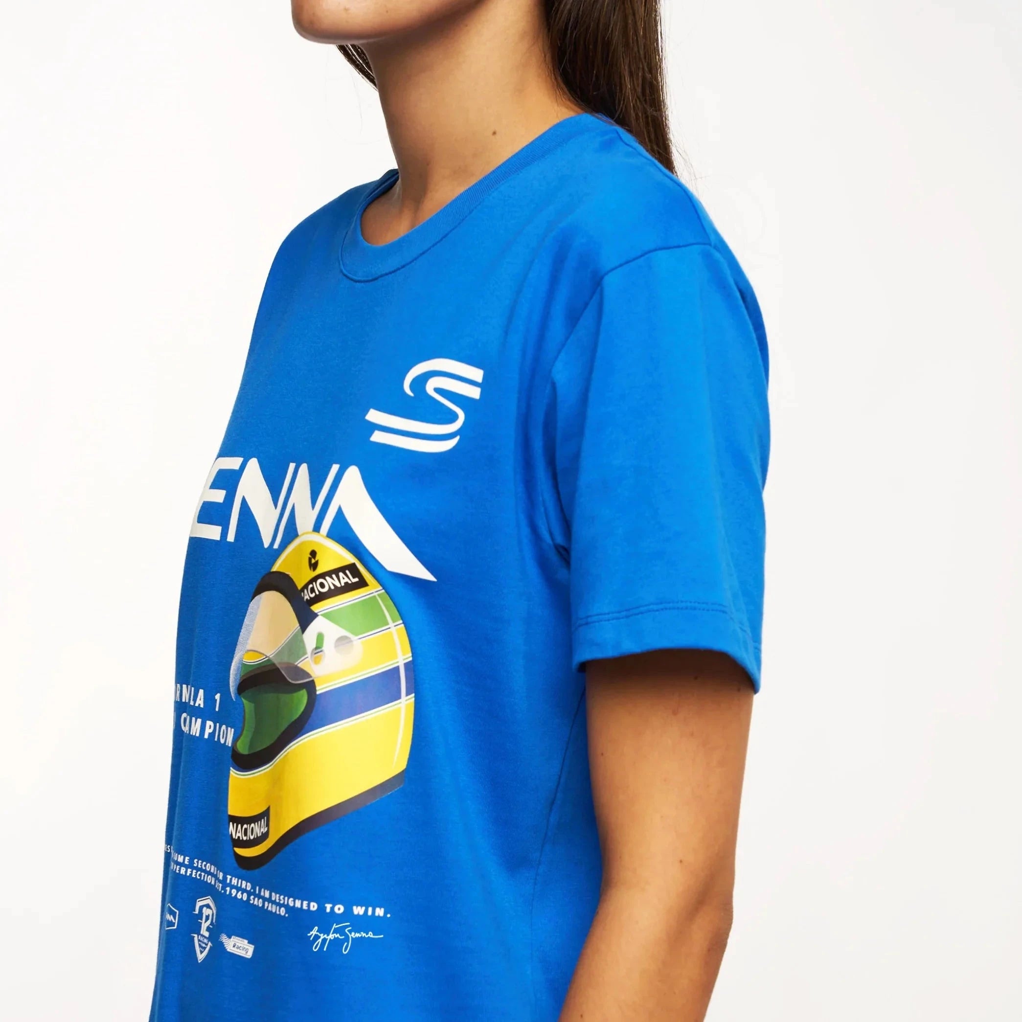 Ayrton Senna F1 Graphic #12 T-Shirt - Navy/Blue Vest Ayrton Senna
