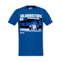 Ayrton Senna F1 Silverstone Circuit Graphic T-Shirt - Blue T-shirts Ayrton Senna