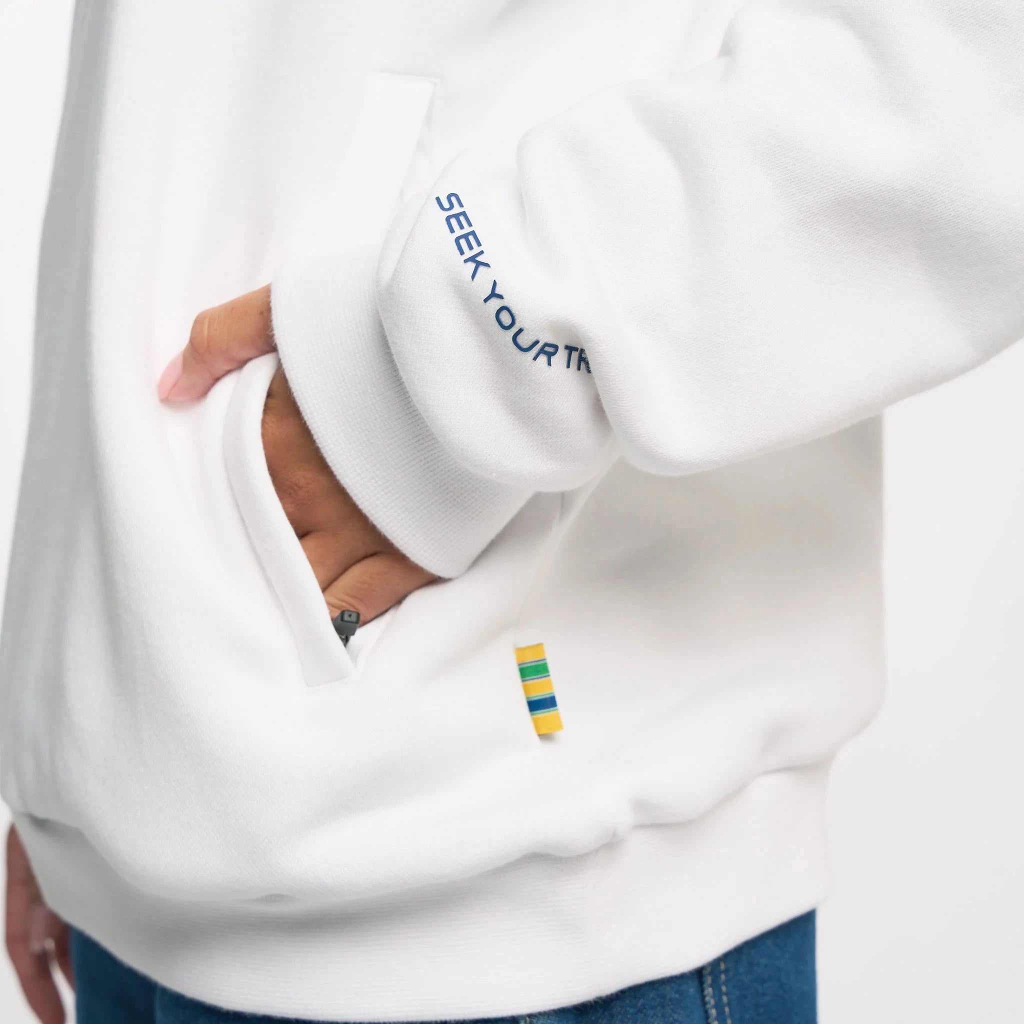 Ayrton Senna F1 Legacy 1/4 Zip Fleece - Navy/White Sweaters Ayrton Senna