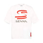 Ayrton Senna F1 Oversized Graphic T-Shirt - White T-shirts Ayrton Senna