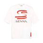Ayrton Senna F1 Oversized Graphic T-Shirt - White T-shirts Ayrton Senna