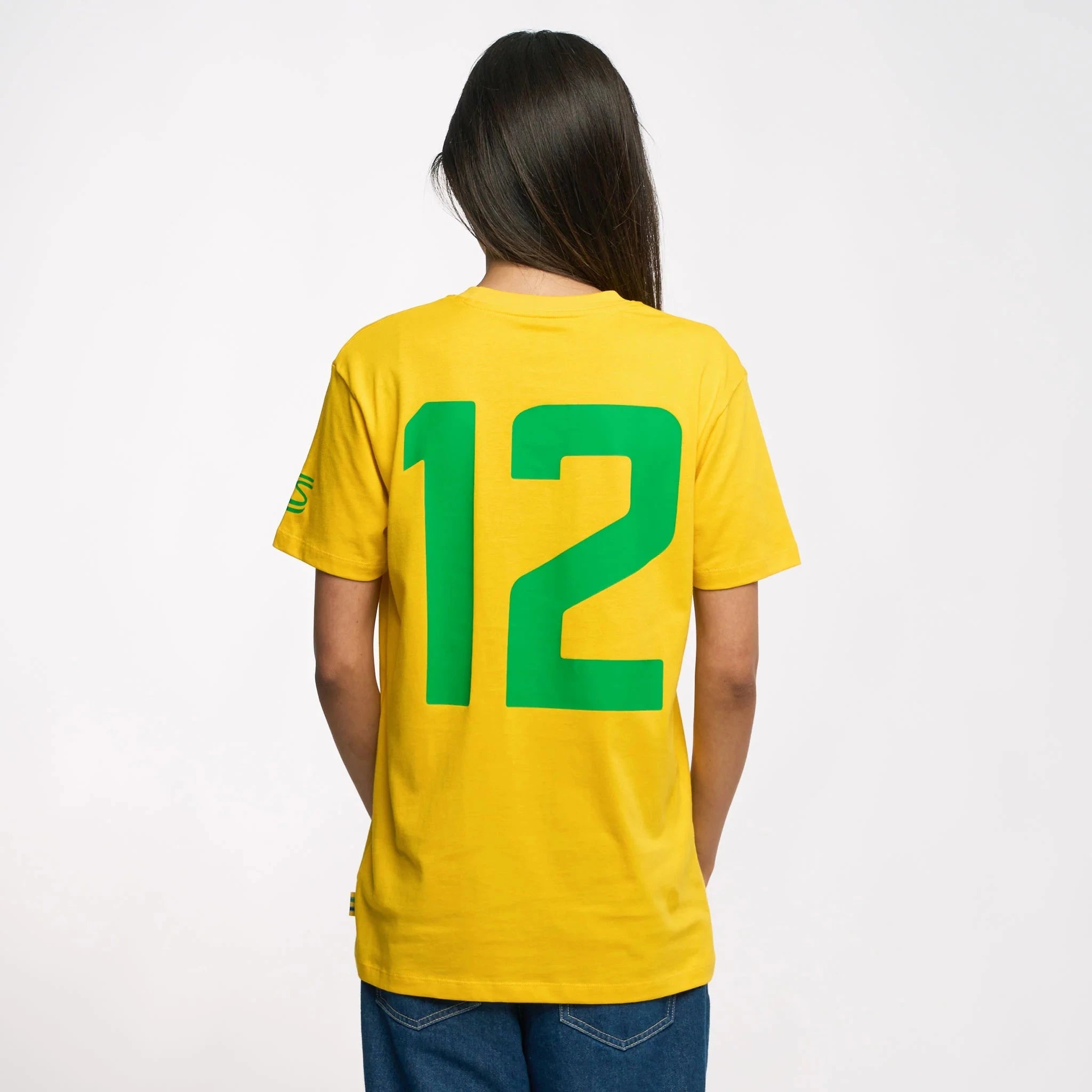 Ayrton Senna F1 Race T-Shirt - White/Yellow T-shirts Ayrton Senna