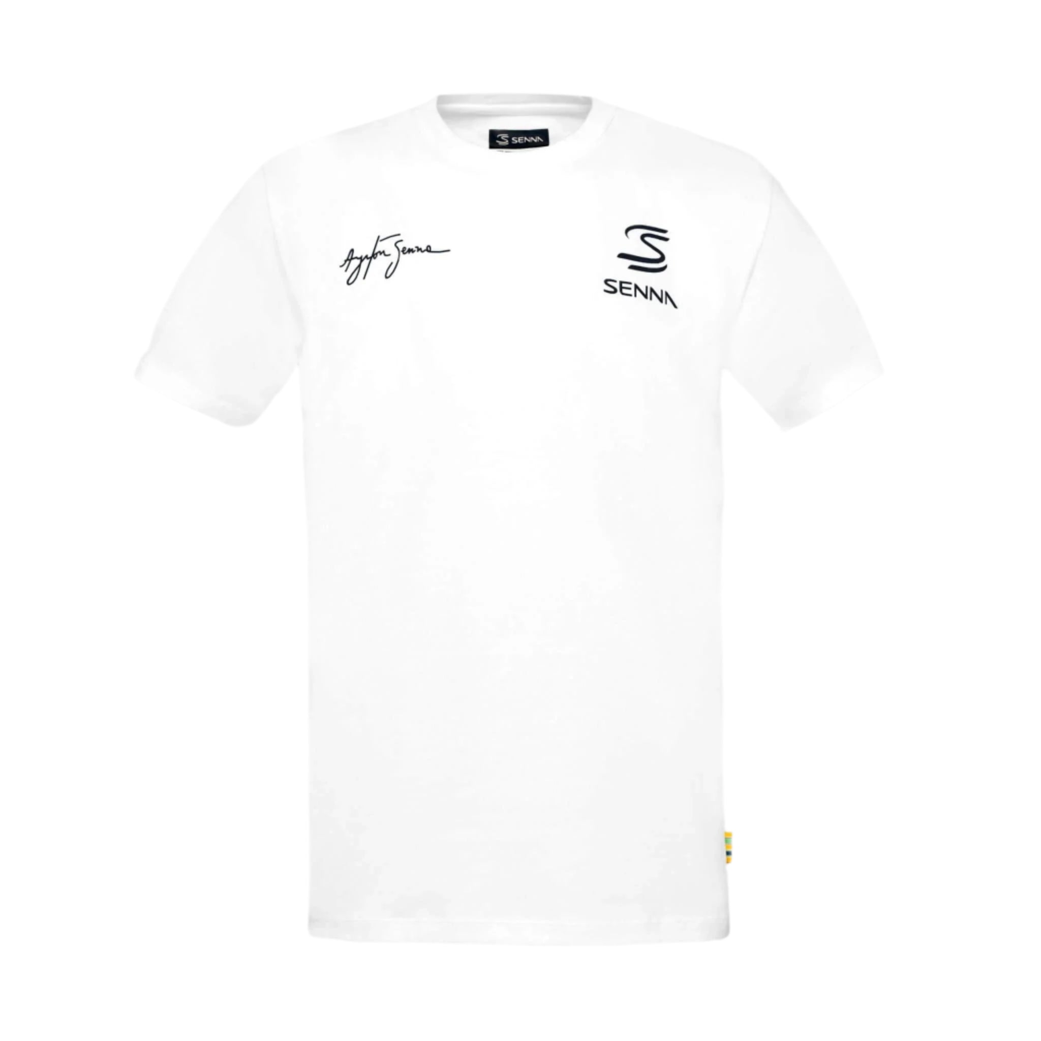 Ayrton Senna F1 Seek Your Truth Circle T-Shirt - White/Yellow T-shirts Ayrton Senna