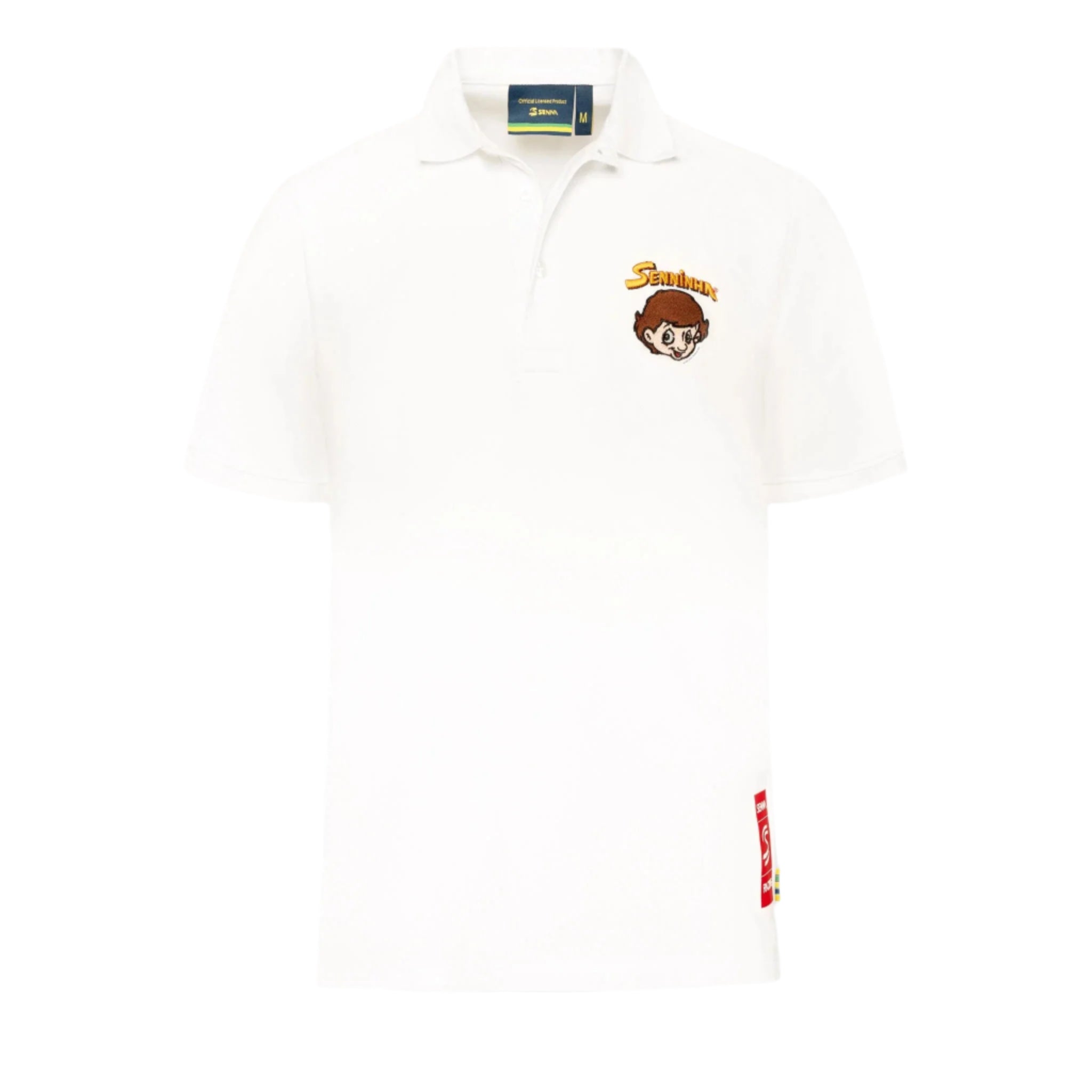 Ayrton Senna F1 Senninha Polo Shirt - White Polos Ayrton Senna