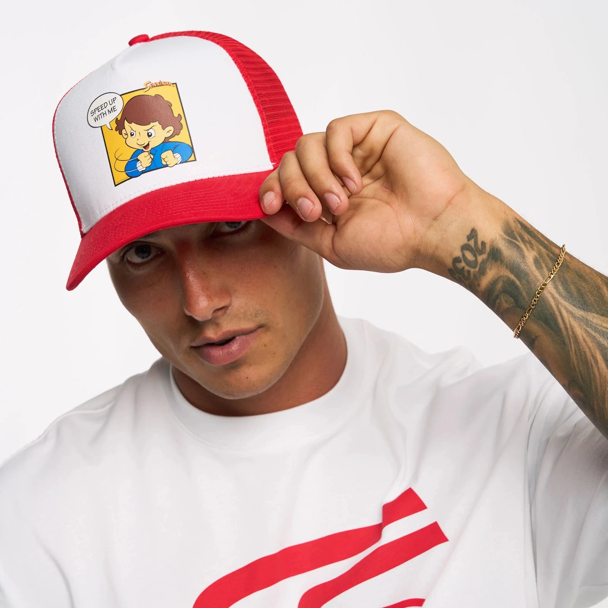 Ayrton Senna F1 Senninha Trucker Hat - Red Hats Ayrton Senna