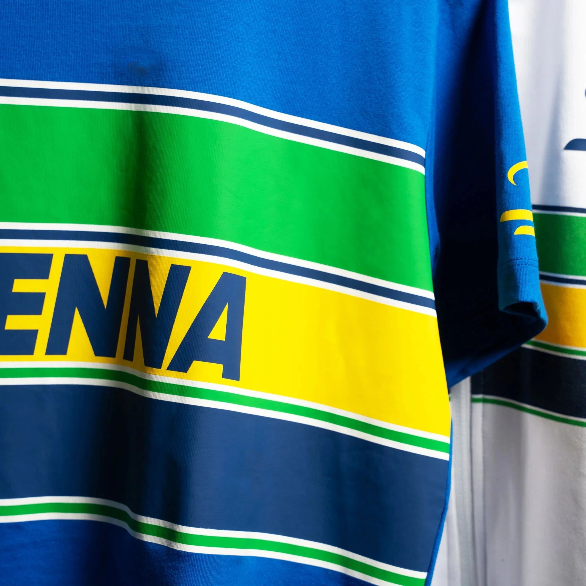 Ayrton Senna F1 Men's #Senna T-Shirt - Blue/Yellow/White T-shirts Ayrton Senna