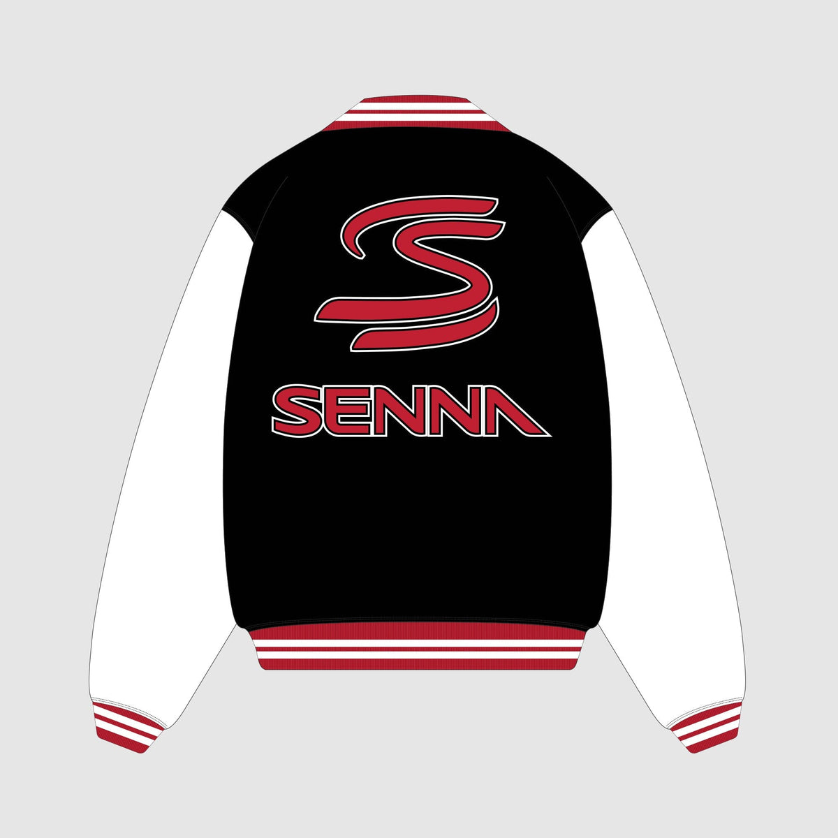Ayrton Senna F1 Varsity Jacket - Black Jackets Ayrton Senna