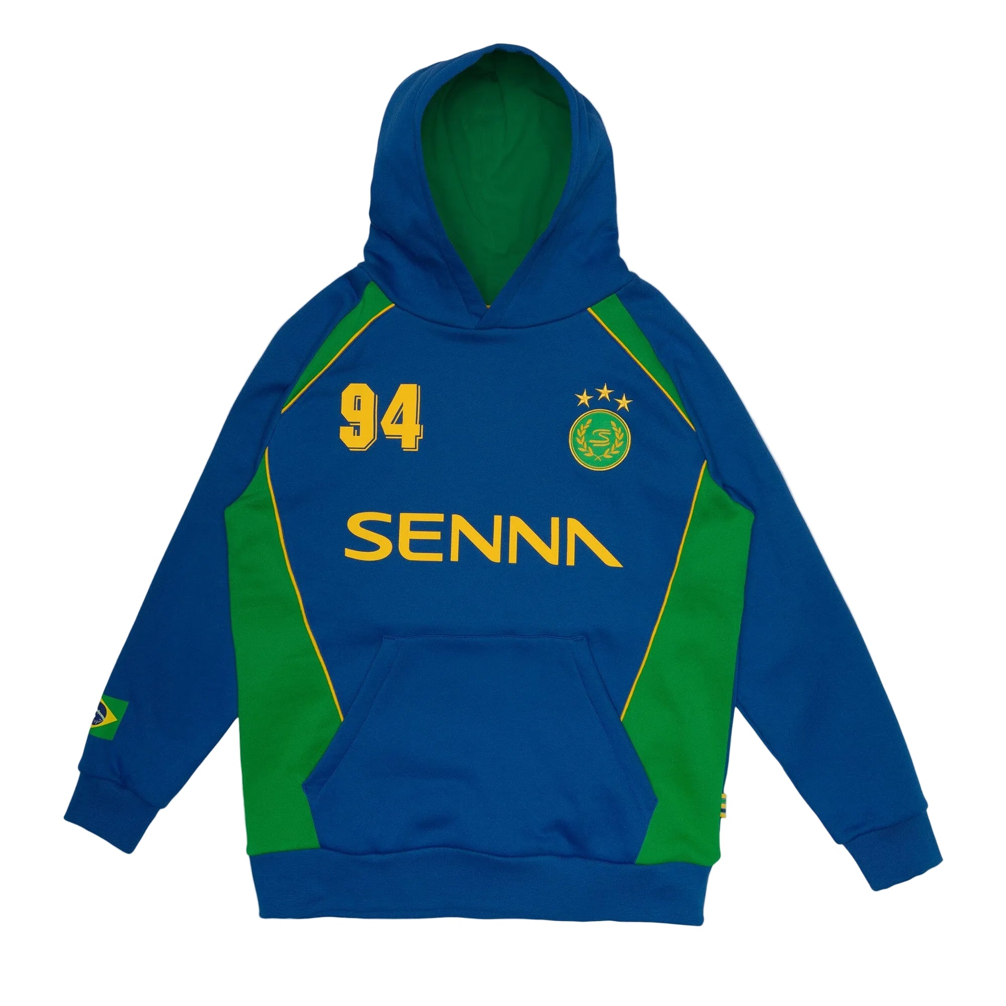 Ayrton Senna F1 94 Pullover Hoodie - Blue Hoodies Ayrton Senna