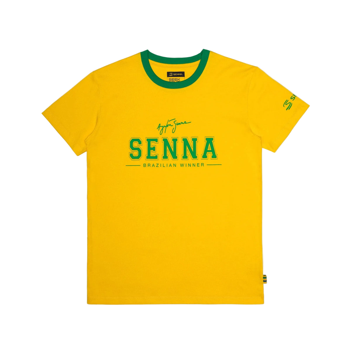 Ayrton Senna F1 Brazil T-Shirt - Yellow – CMC Motorsports®