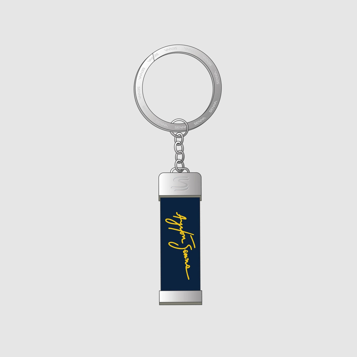 Ayrton Senna F1 Signature Keychain - Navy Keyrings Ayrton Senna