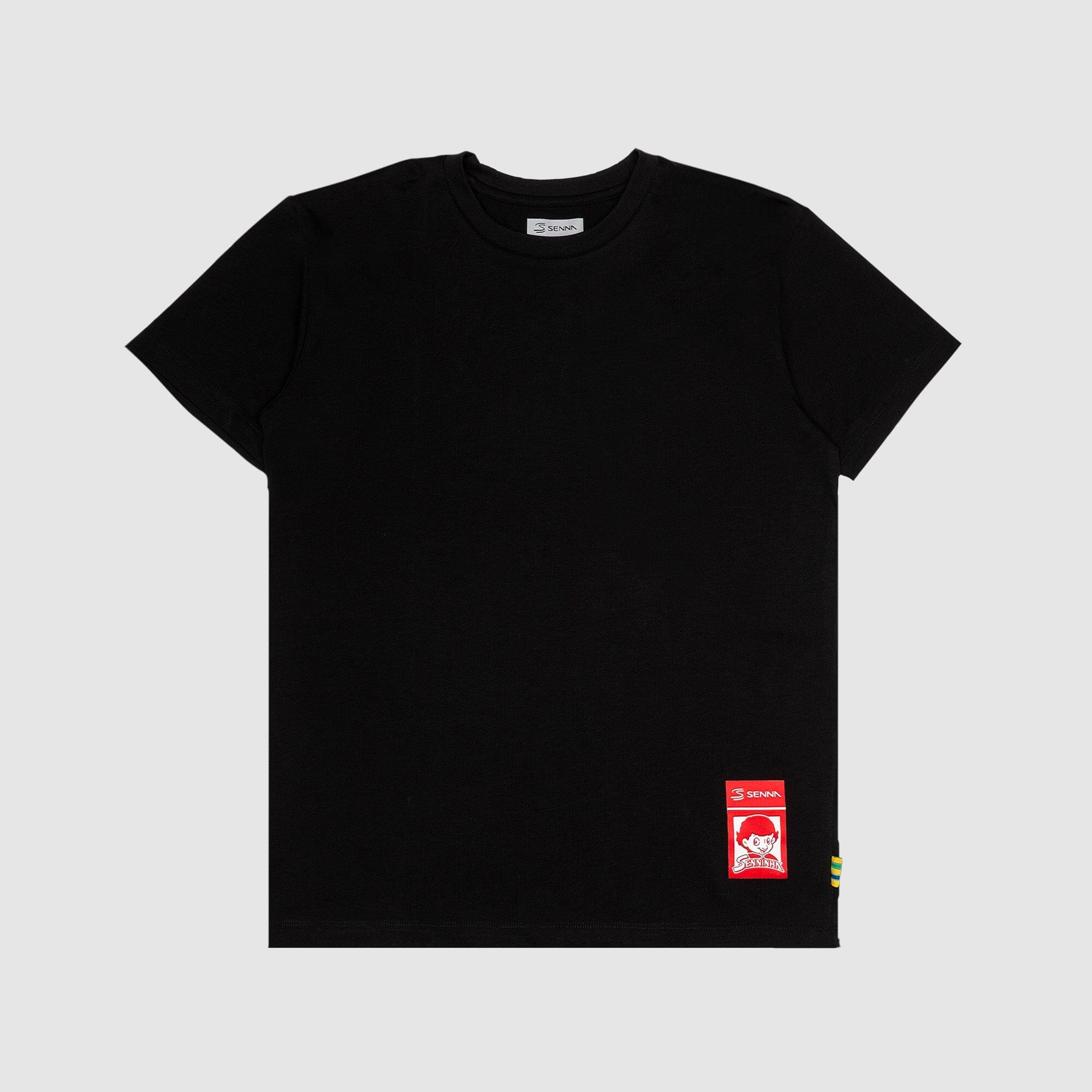 Ayrton Senna F1 Senninha Figure T-Shirt - Black T-shirts Ayrton Senna
