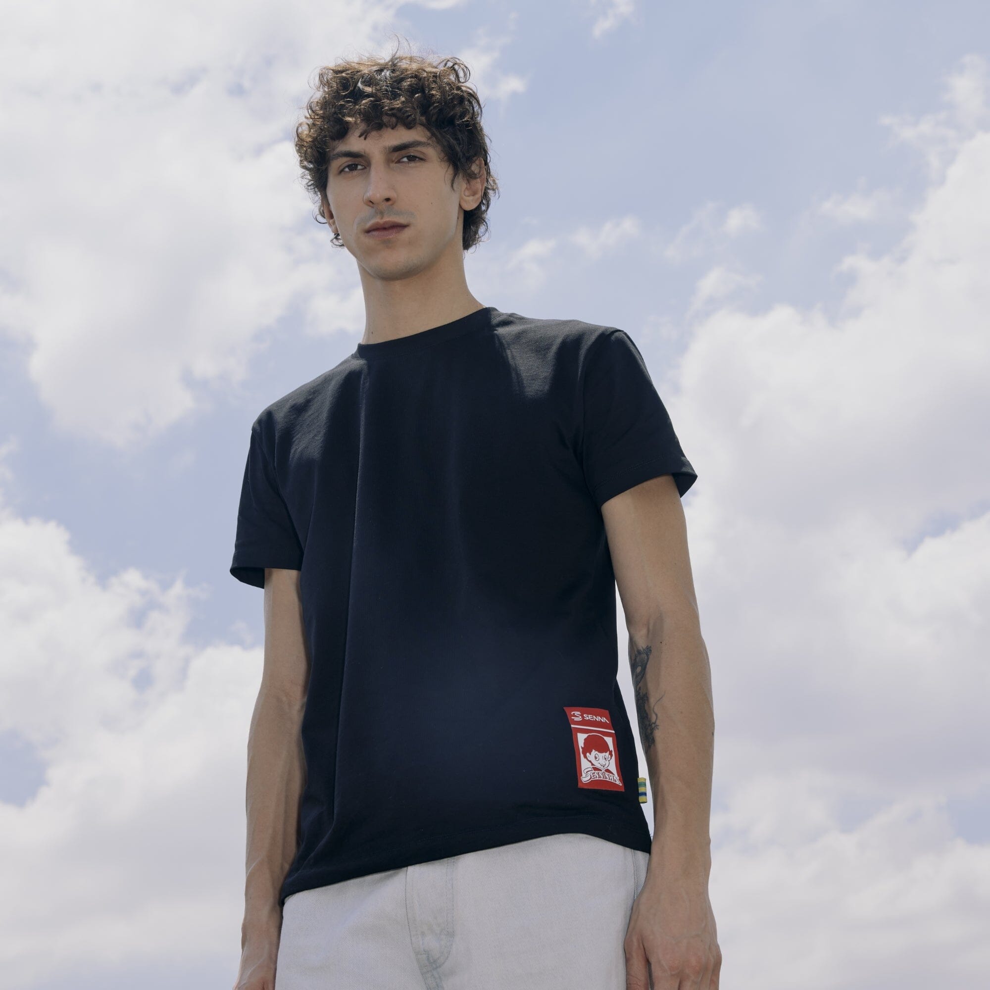 Ayrton Senna F1 Senninha Figure T-Shirt - Black T-shirts Ayrton Senna