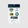 Ayrton Senna Sticker Pack - Navy Stickers Ayrton Senna