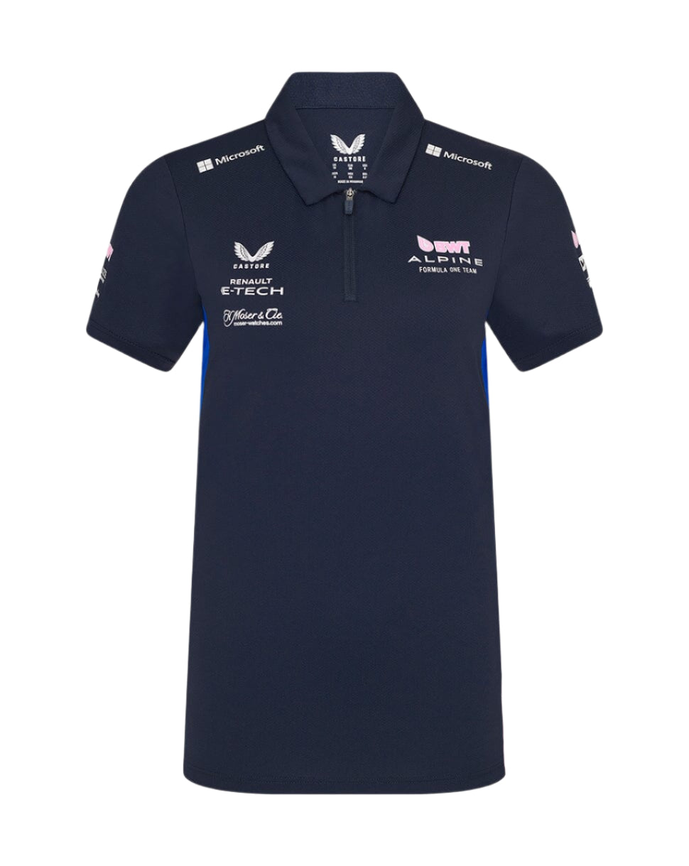 Alpine Racing F1 2025 Women's Team Polo Shirt- Navy Polos Alpine