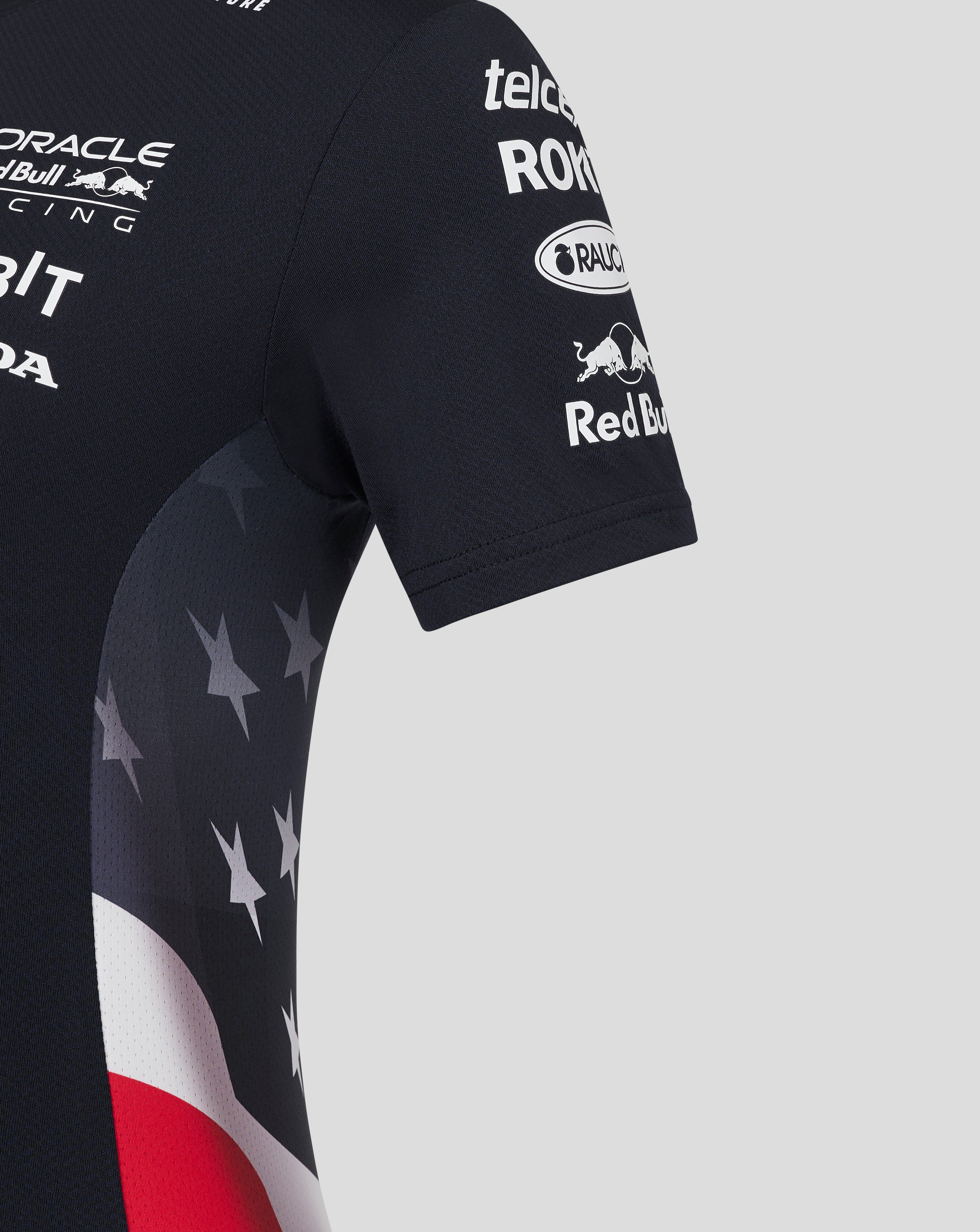 Red Bull Racing F1 Women's 2024 Special Edition America Race Team T-Shirt- Navy T-shirts Red Bull Racing