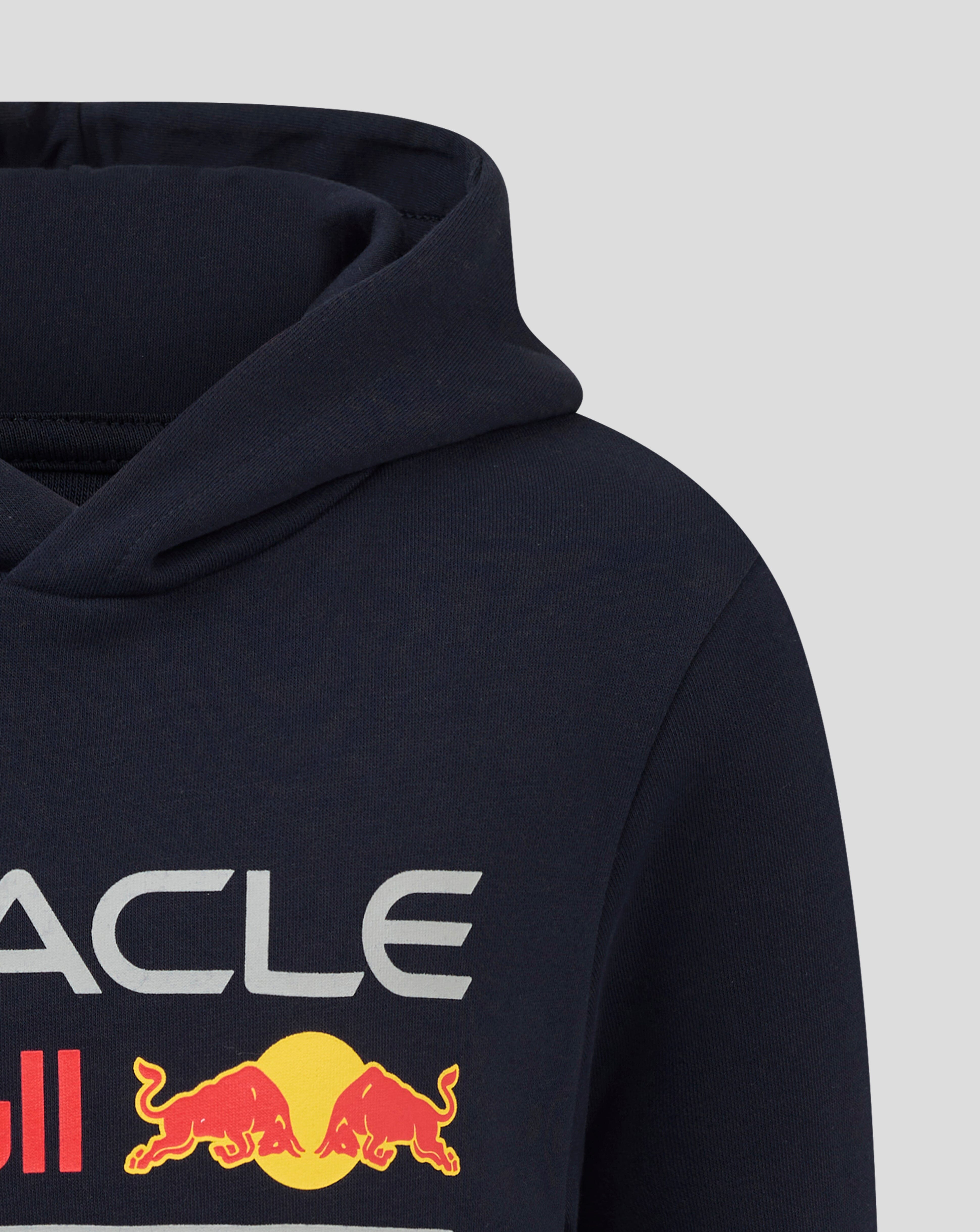 Red Bull Racing F1 Kid's Large Logo Hoodie - Youth Navy Hoodies Red Bull Racing