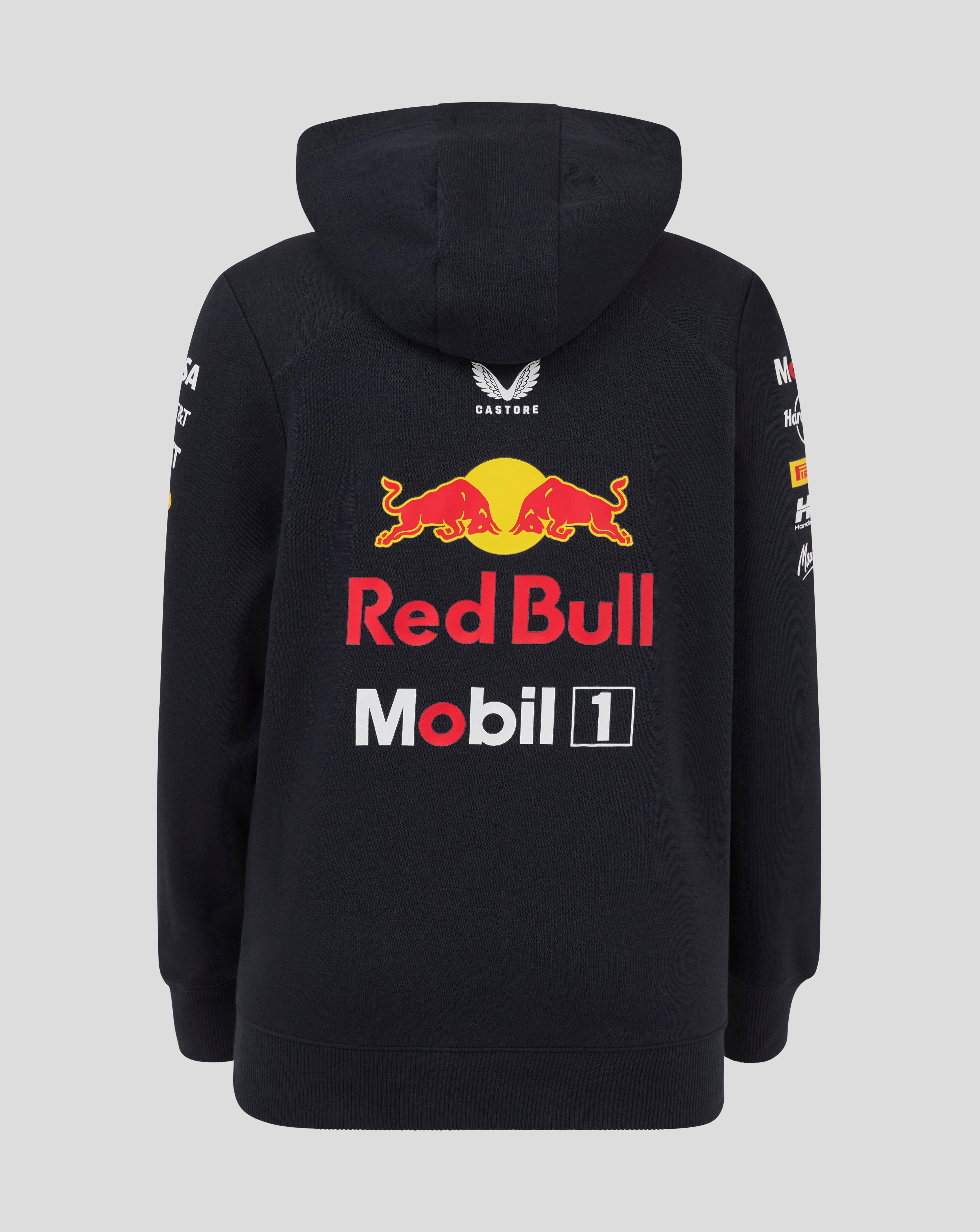 Red Bull Racing F1 Kid's 2025 Team Full Zip Hoodie- Youth Navy Hoodies Red Bull Racing