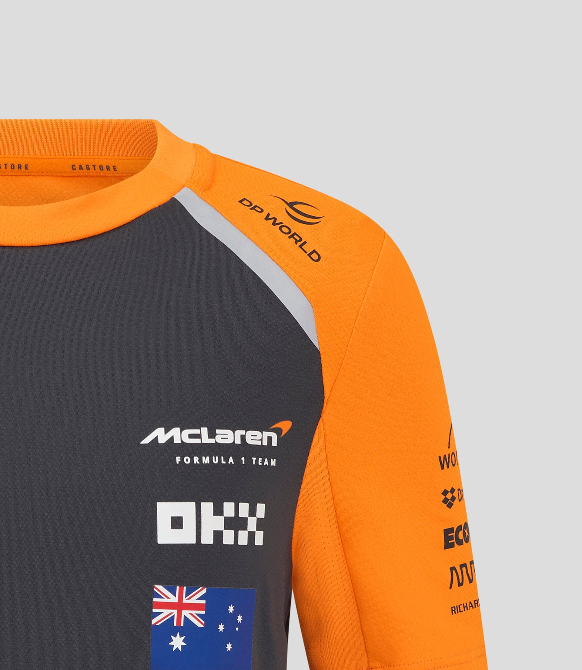 McLaren F1 Kids 2025 Oscar Piastri Team Set Up T-Shirt- Youth Papaya/Phantom T-shirts McLaren-Castore