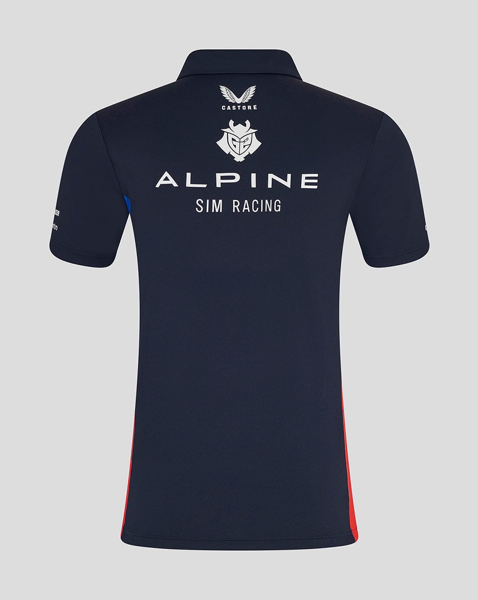 Alpine Racing F1 2025 Men's E-Sports Sim Racing Team T-Shirt- Navy Polos Alpine