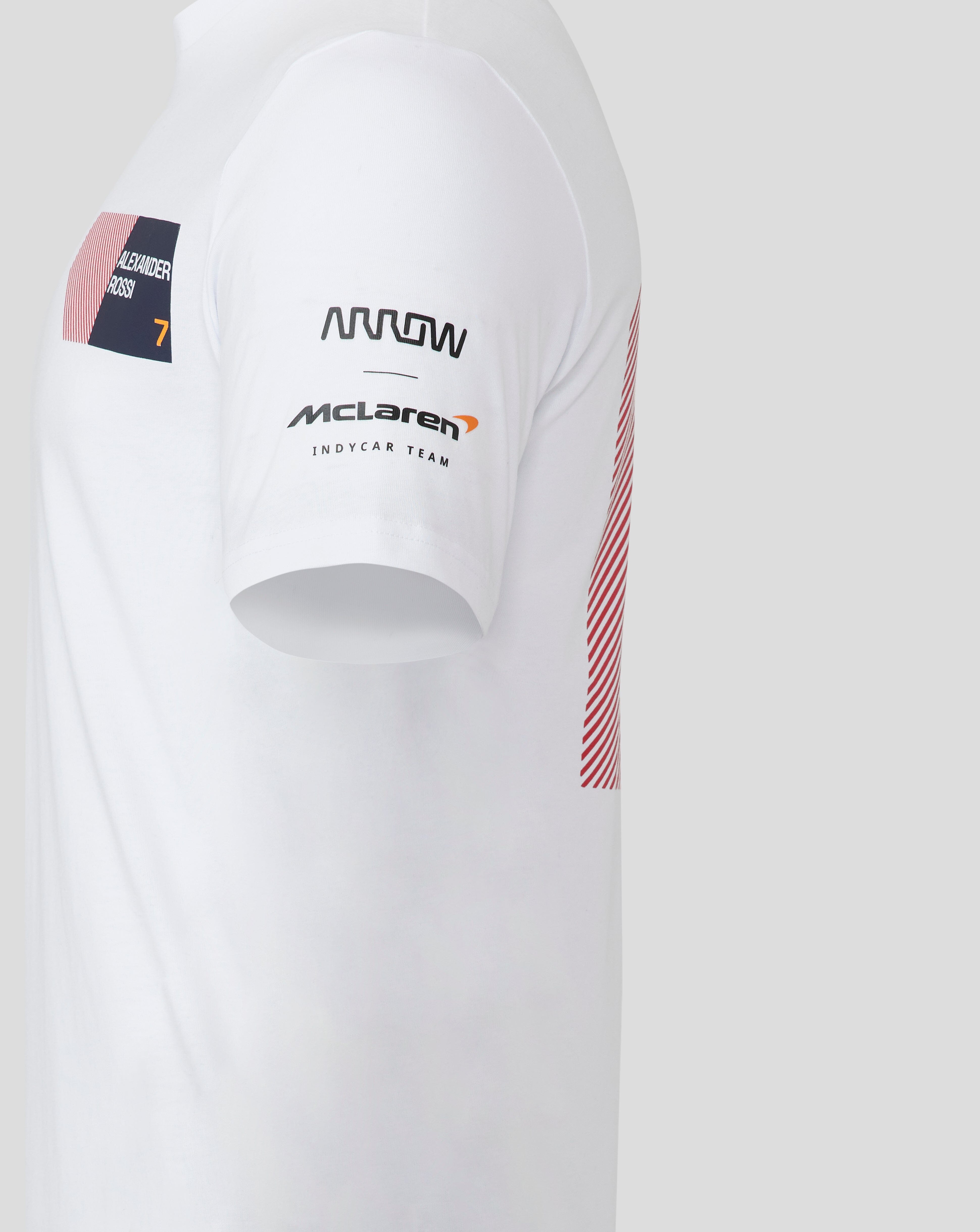 McLaren Indy Car Men's Alexander Rossi #7 T-Shirt - White T-shirts McLaren Indy