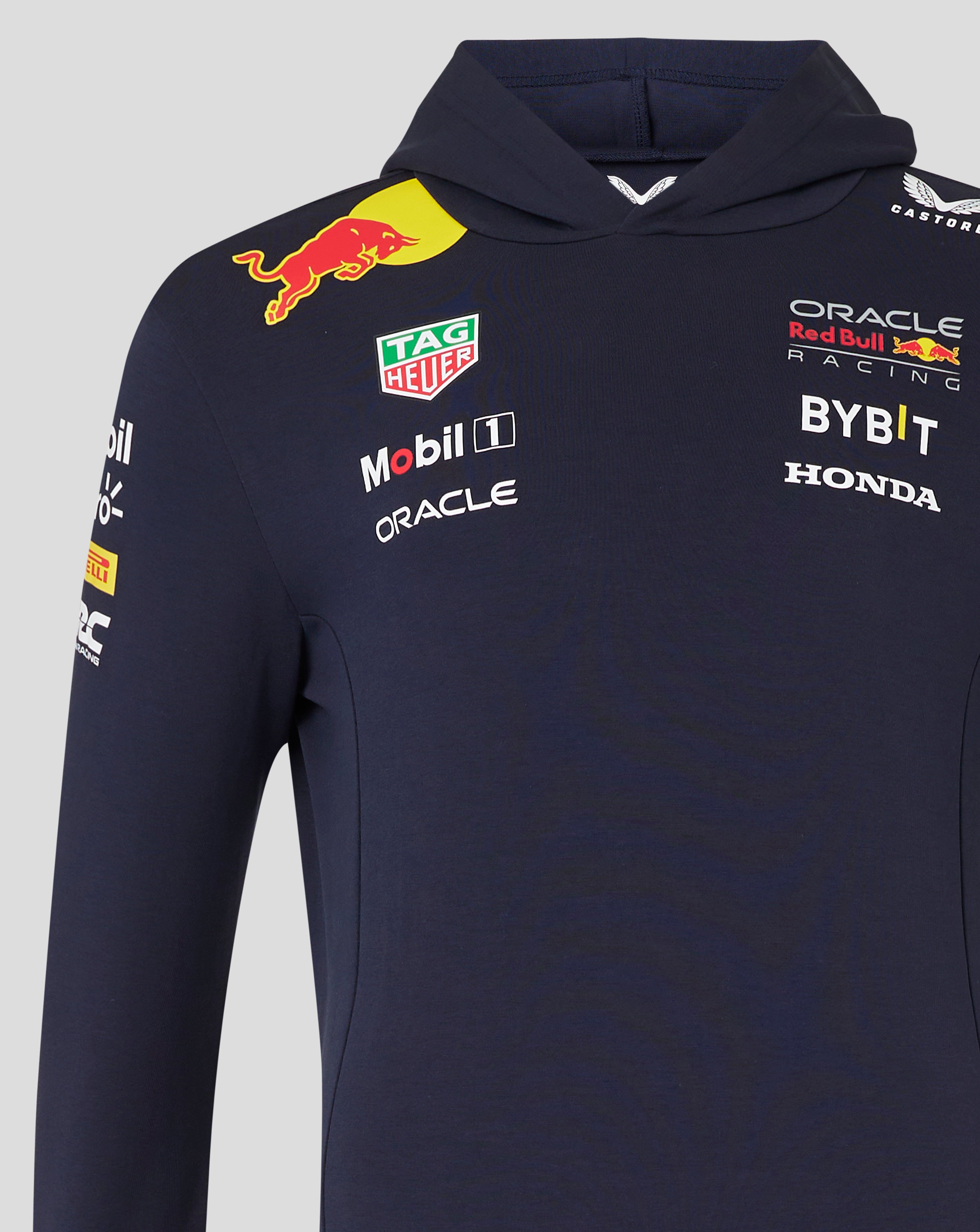 Red Bull Racing F1 Men's 2024 Team Pullover Hoodie- Navy Hoodies Red Bull Racing