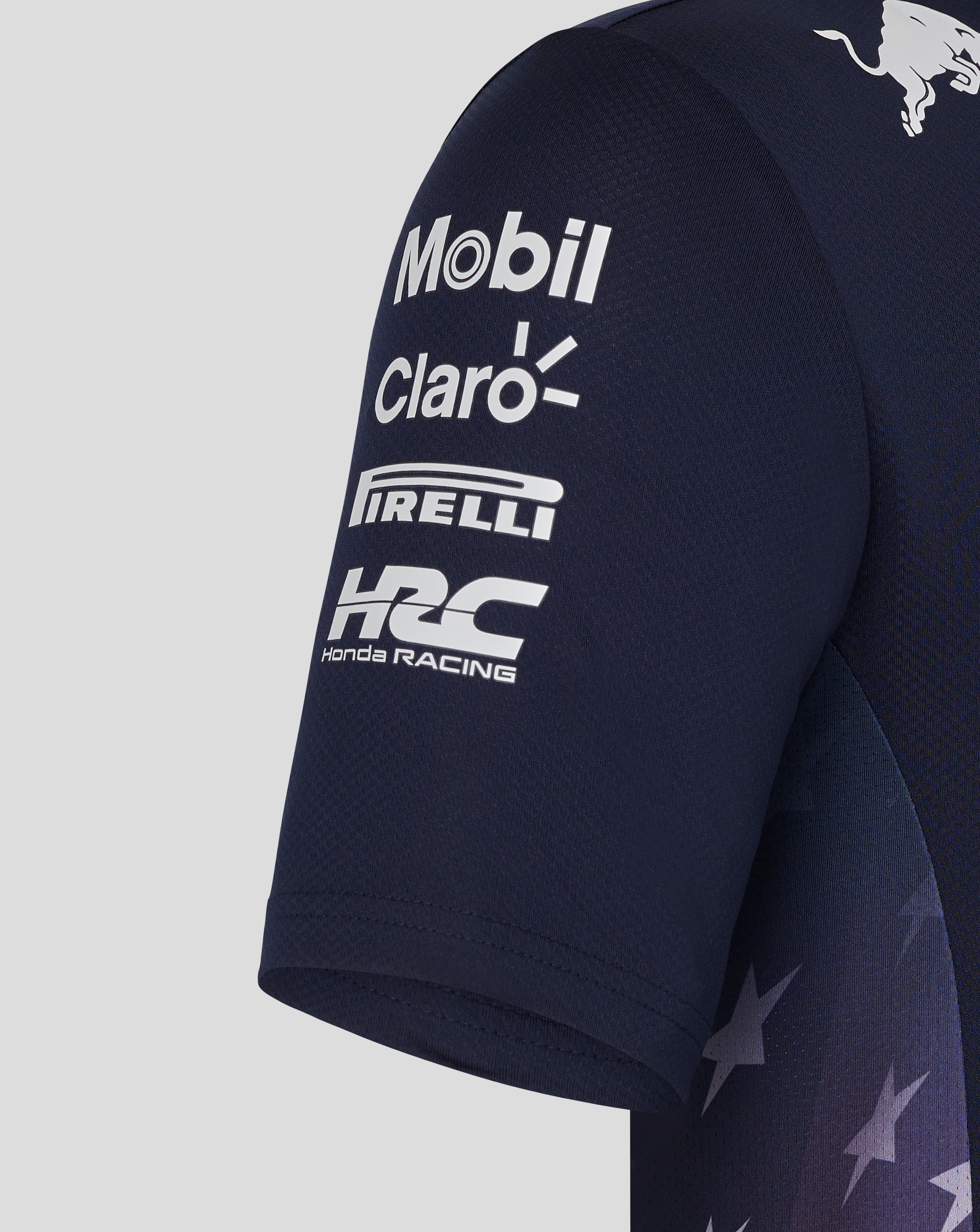 Red Bull Racing F1 Men's 2024 Special Edition America Race Team Polo Shirt- Navy Polos Red Bull Racing