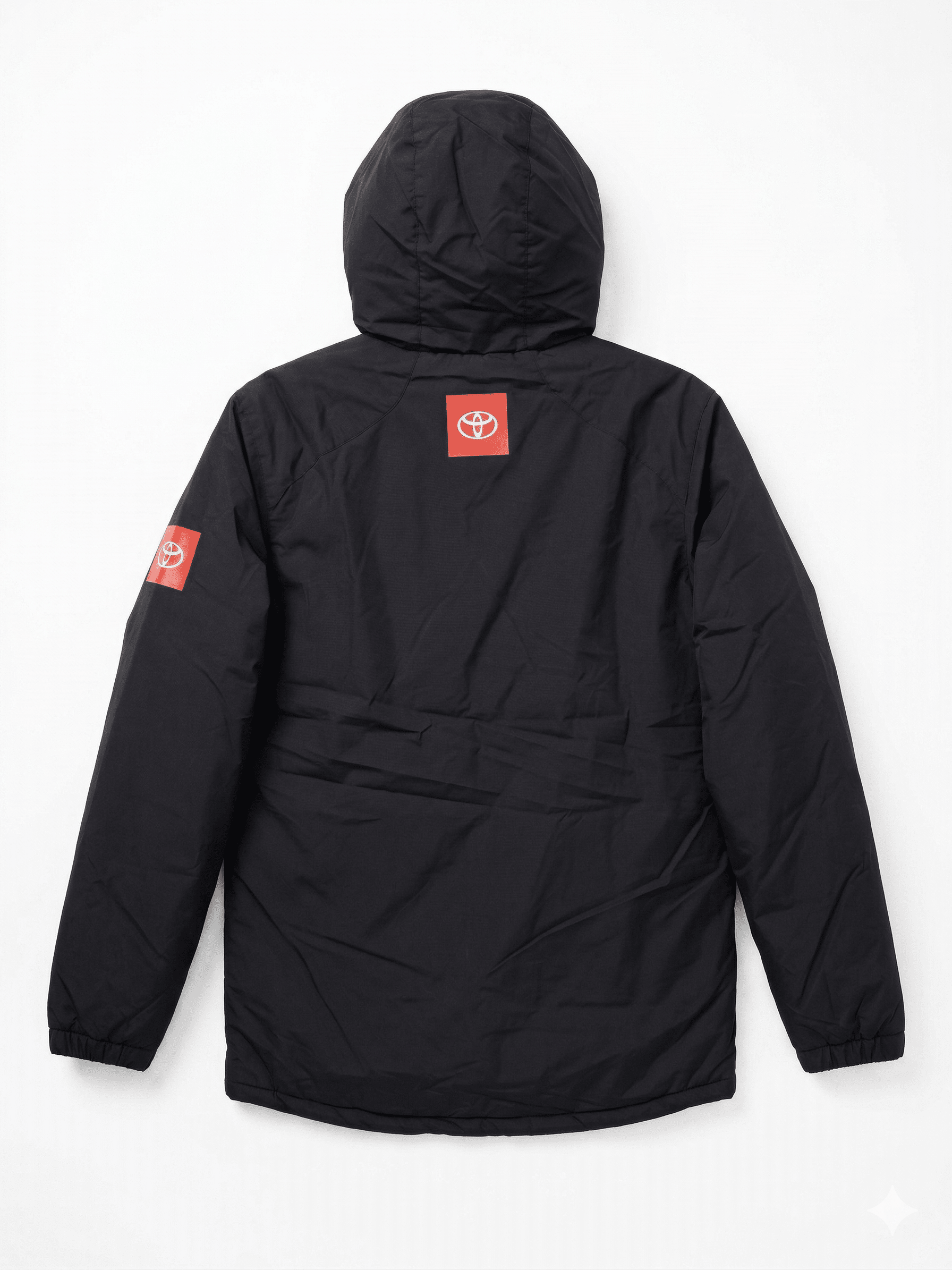 Joe Gibbs Racing Men's Team Winter Jacket w/Toyota Sponsor - Caviar Black Jackets Joe Gibbs Racing