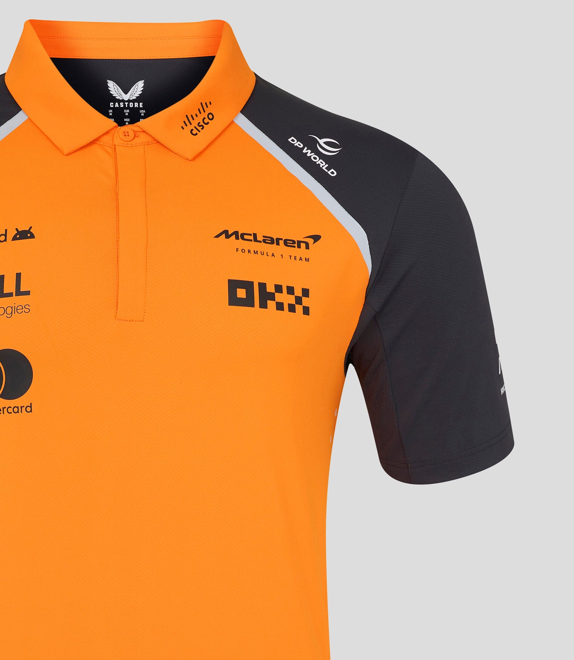 McLaren F1 2025 Men's Team Polo Shirt - Papaya Polos McLaren-Castore