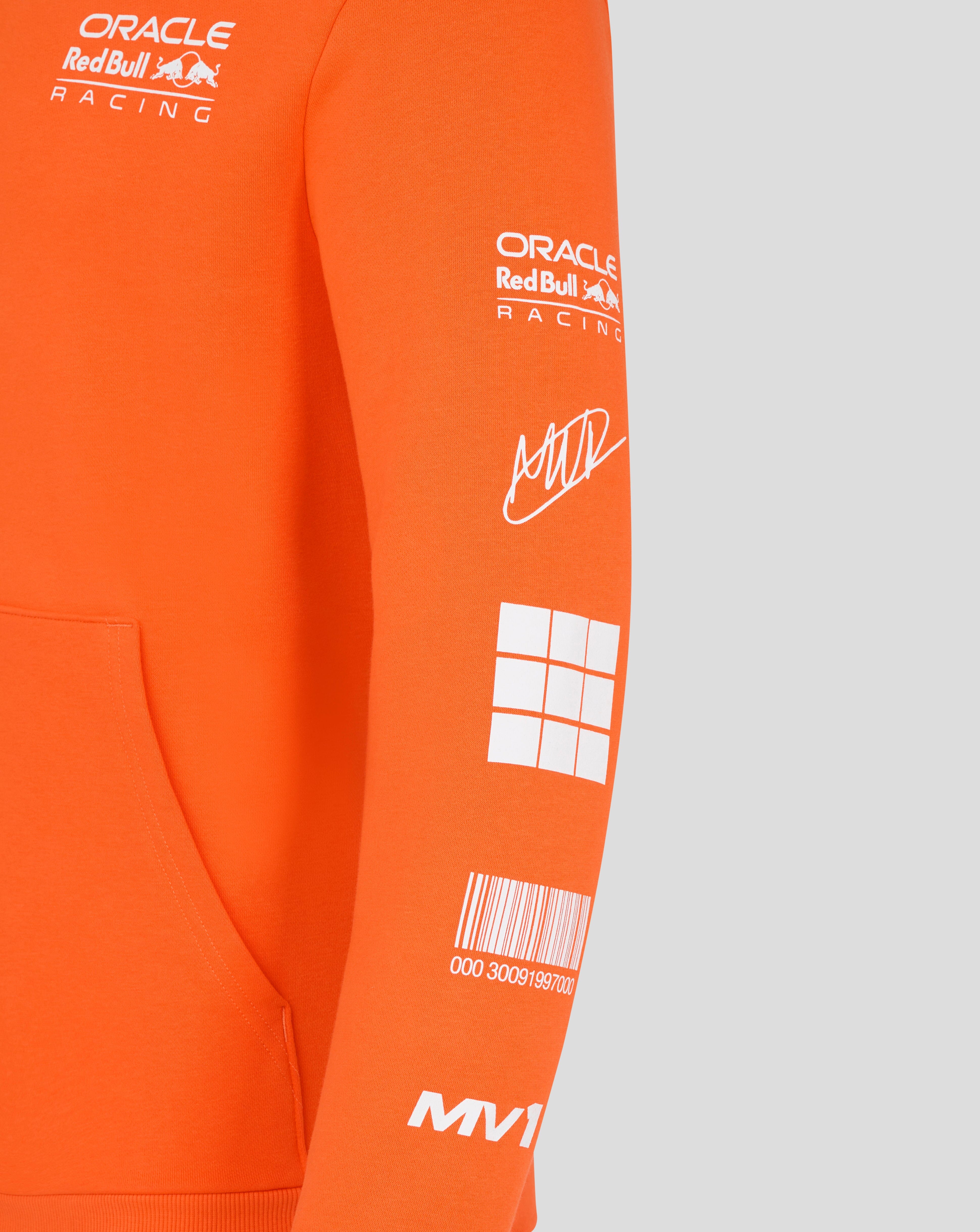 Red Bull Racing F1 Max Verstappen Puzzle Pullover Hoodie - Exotic Orange Hoodies Red Bull Racing