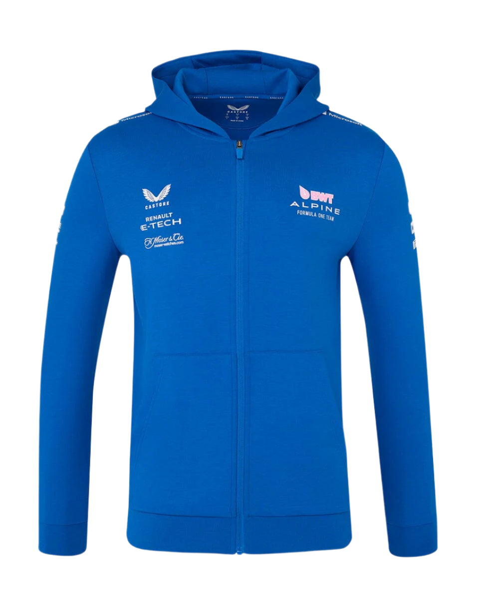 Alpine Racing F1 2025 Team Full Zip Hoodie - Blue Hoodies Alpine