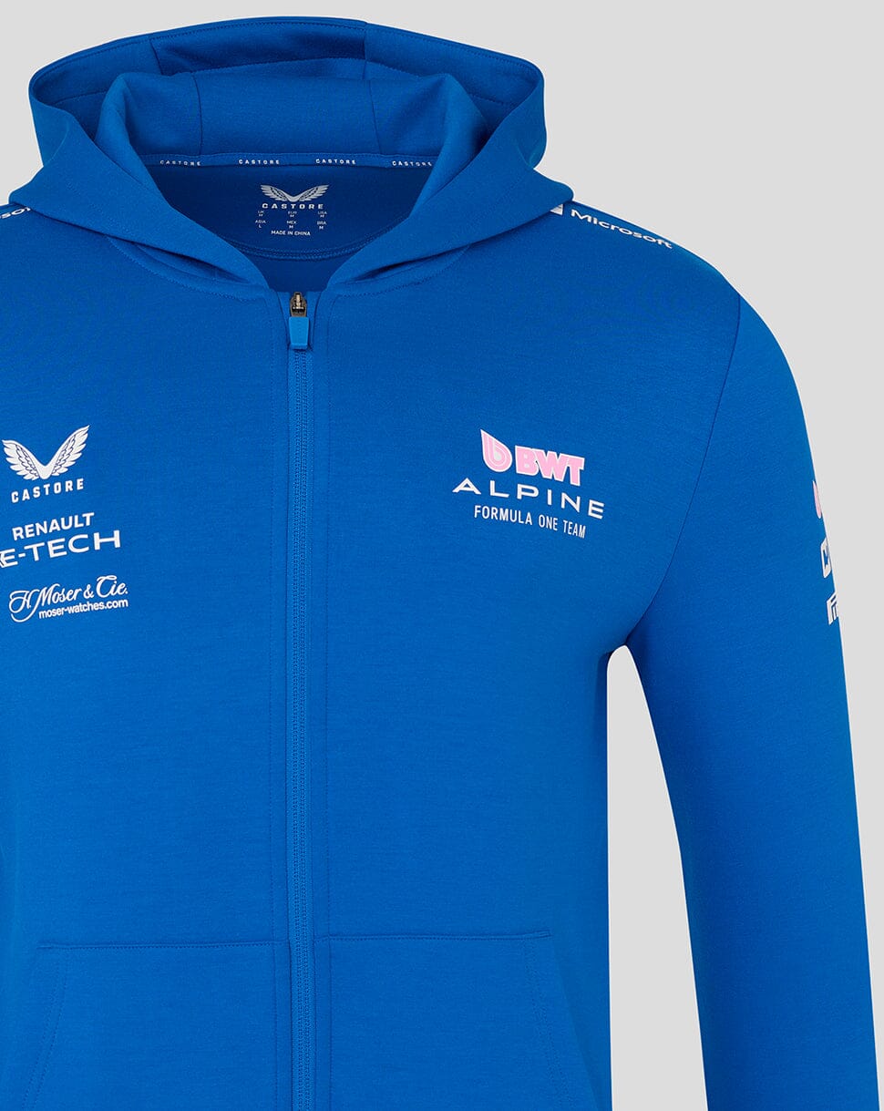 Alpine Racing F1 2025 Team Full Zip Hoodie - Blue Hoodies Alpine