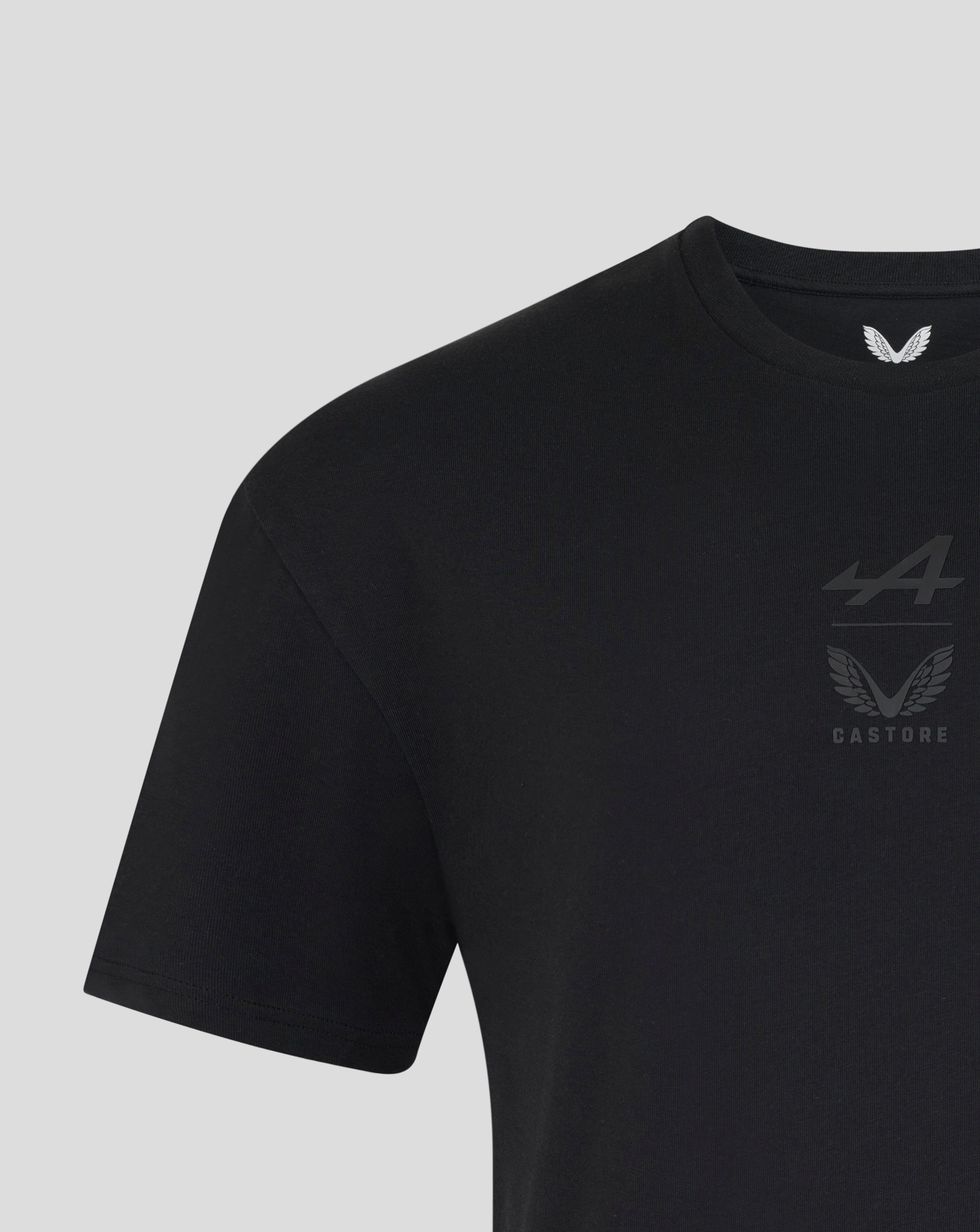 Alpine Racing F1 Dual Brand T-Shirt - Caviar Black T-shirts Alpine