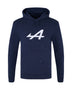 Alpine Racing F1 Core Essential Pullover Hoodie - Black Iris/Lapis Blue Hoodies Alpine XS Black