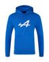 Alpine Racing F1 Core Essential Pullover Hoodie - Black Iris/Lapis Blue Hoodies Alpine XS Blue