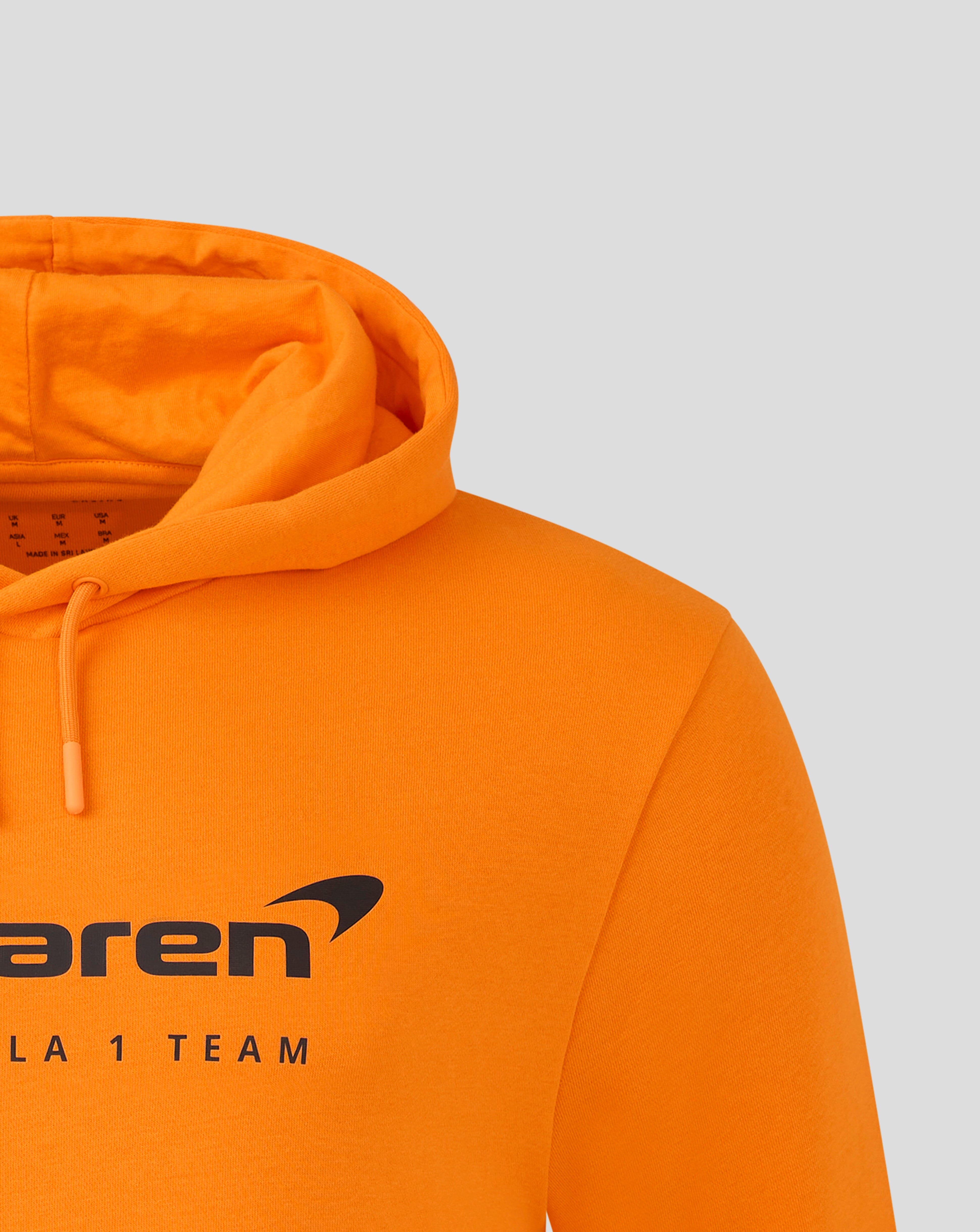 McLaren F1 Core Essentials Logo Hoodie - Papaya/Green/Pink Hoodies McLaren-Castore