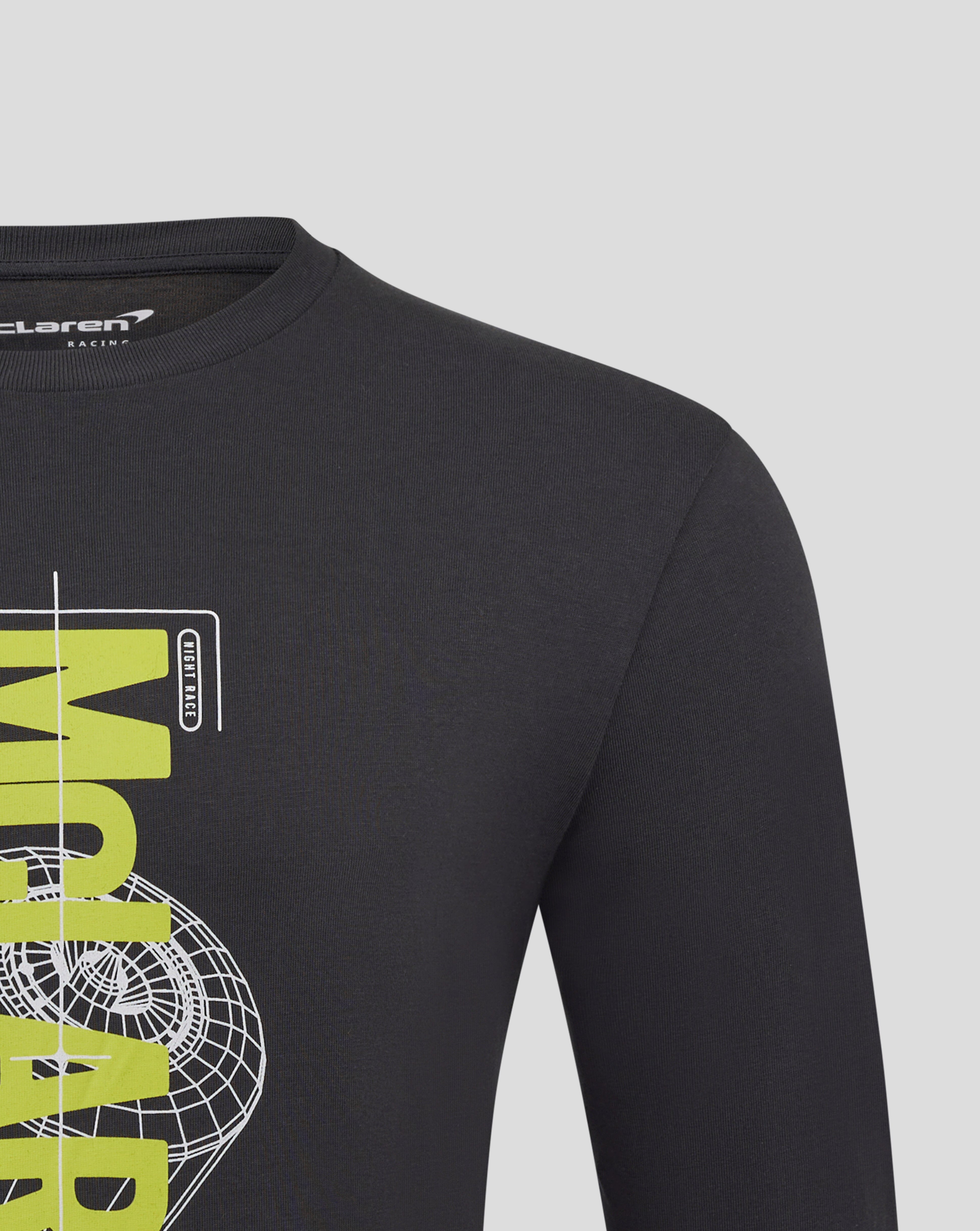 McLaren F1 Night Race Graphic Long Sleeve T-Shirt - Phantom T-shirts McLaren-Castore